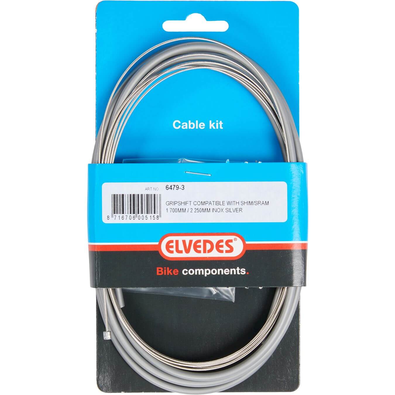 Elvedes schakel kabel Nexus rvs zilver