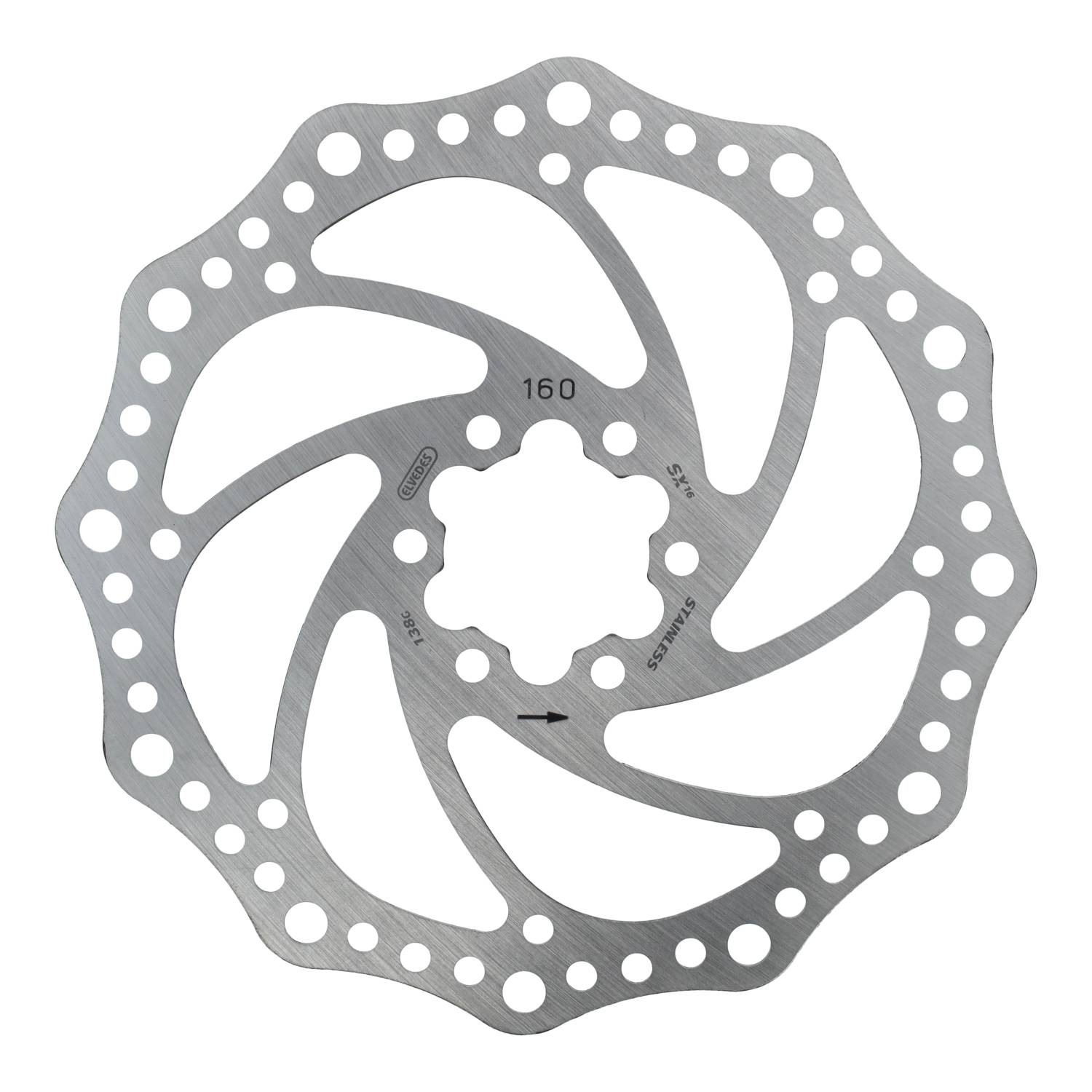 Elvedes remschijf 160mm SX zesgats 1.8mm