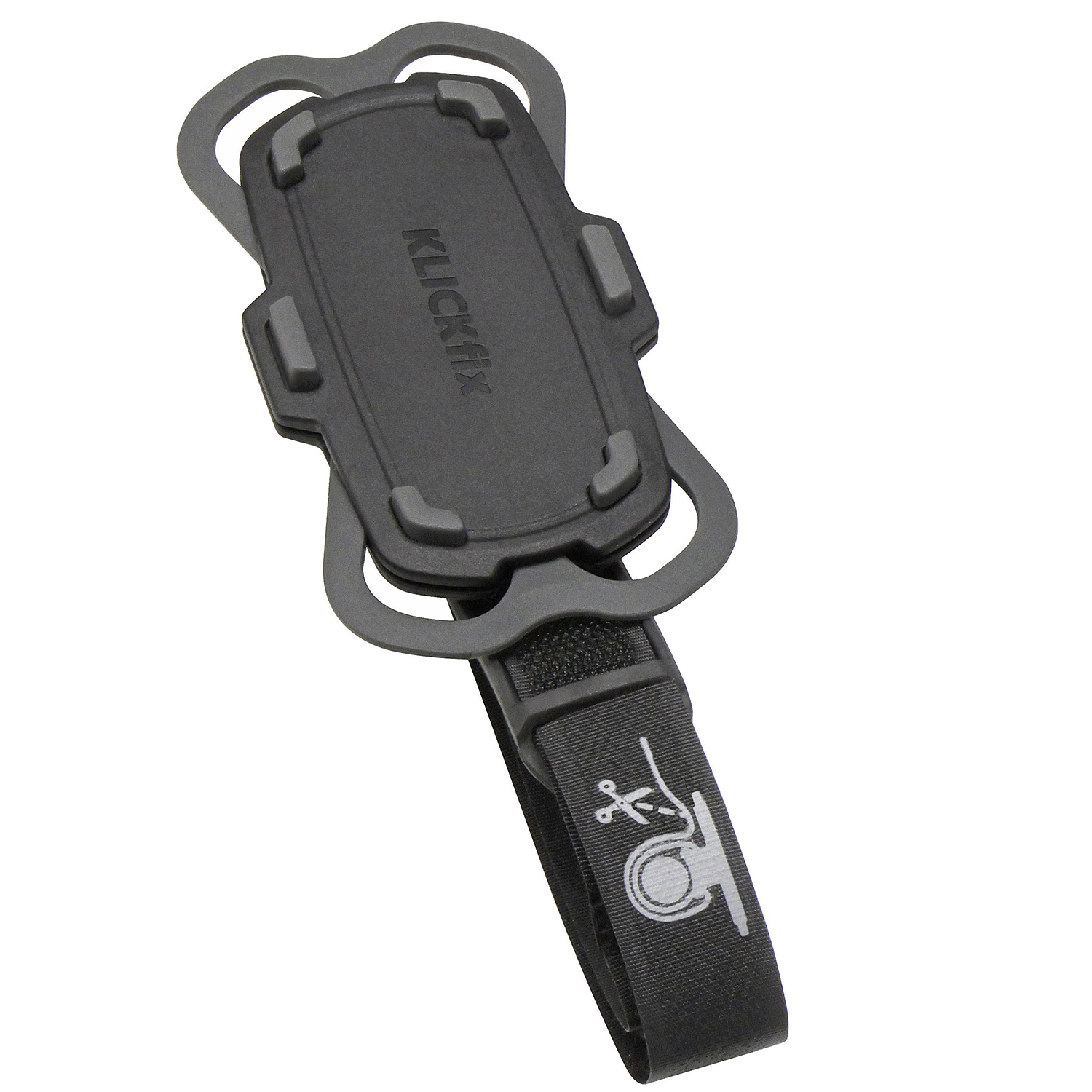 Klickfix phonepad met quad mini adapter 11x6x3.8cm zwart