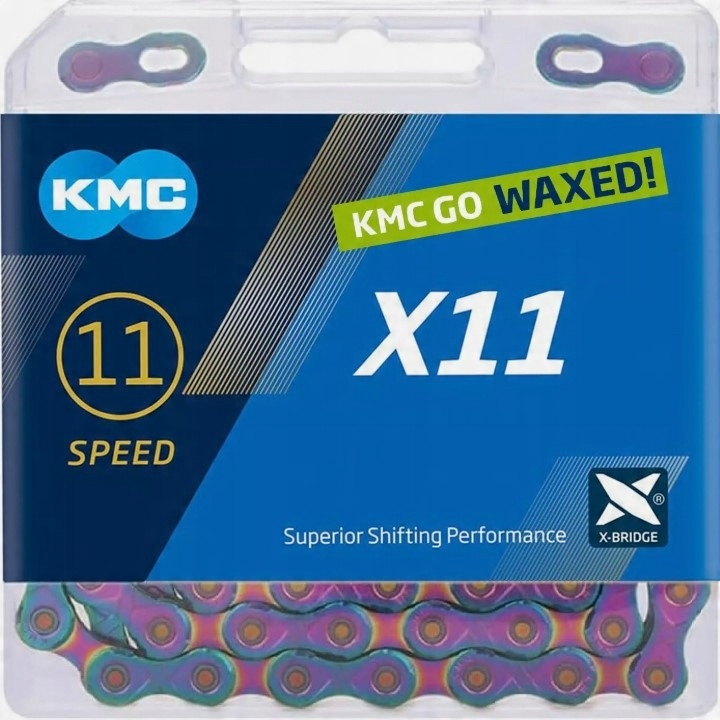 KMC ketting X11 aurora blauw 118s waxed