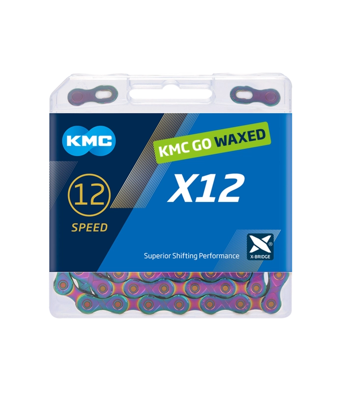 KMC ketting X12 aurora blauw 126s waxed