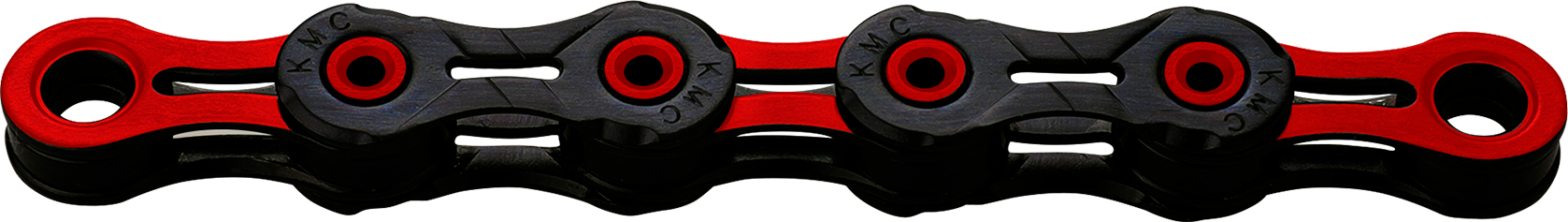 KMC ketting DLC10 black/red 116s