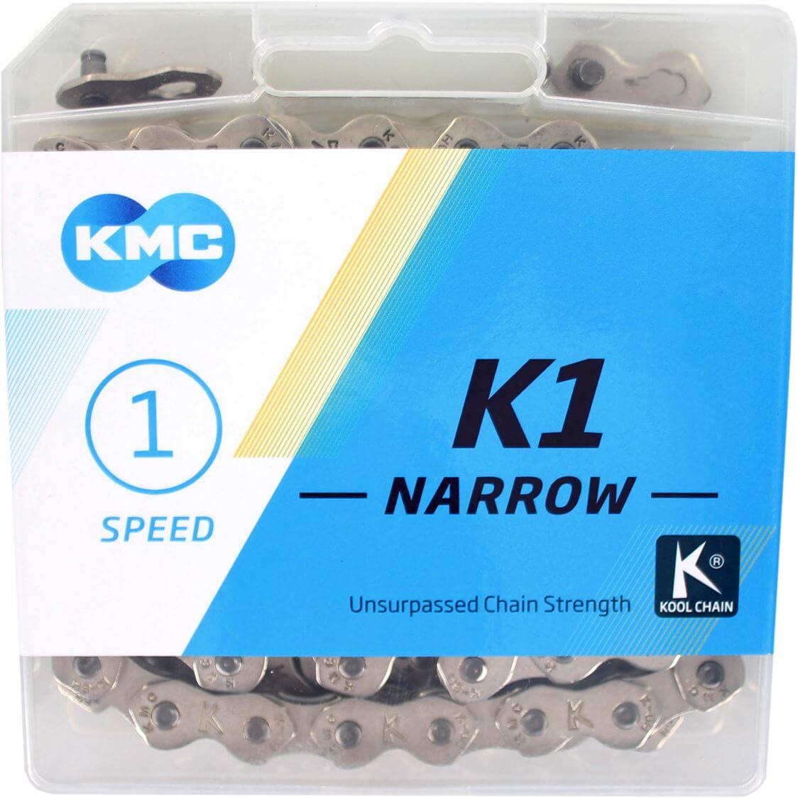 KMC ketting K1 3/32 narrow silver 100s