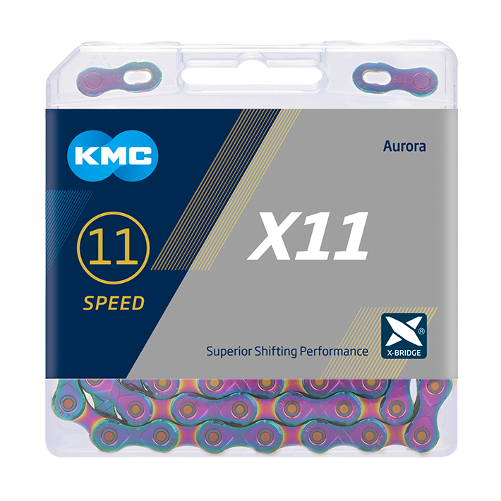 KMC ketting X11 aurora blauw 118s