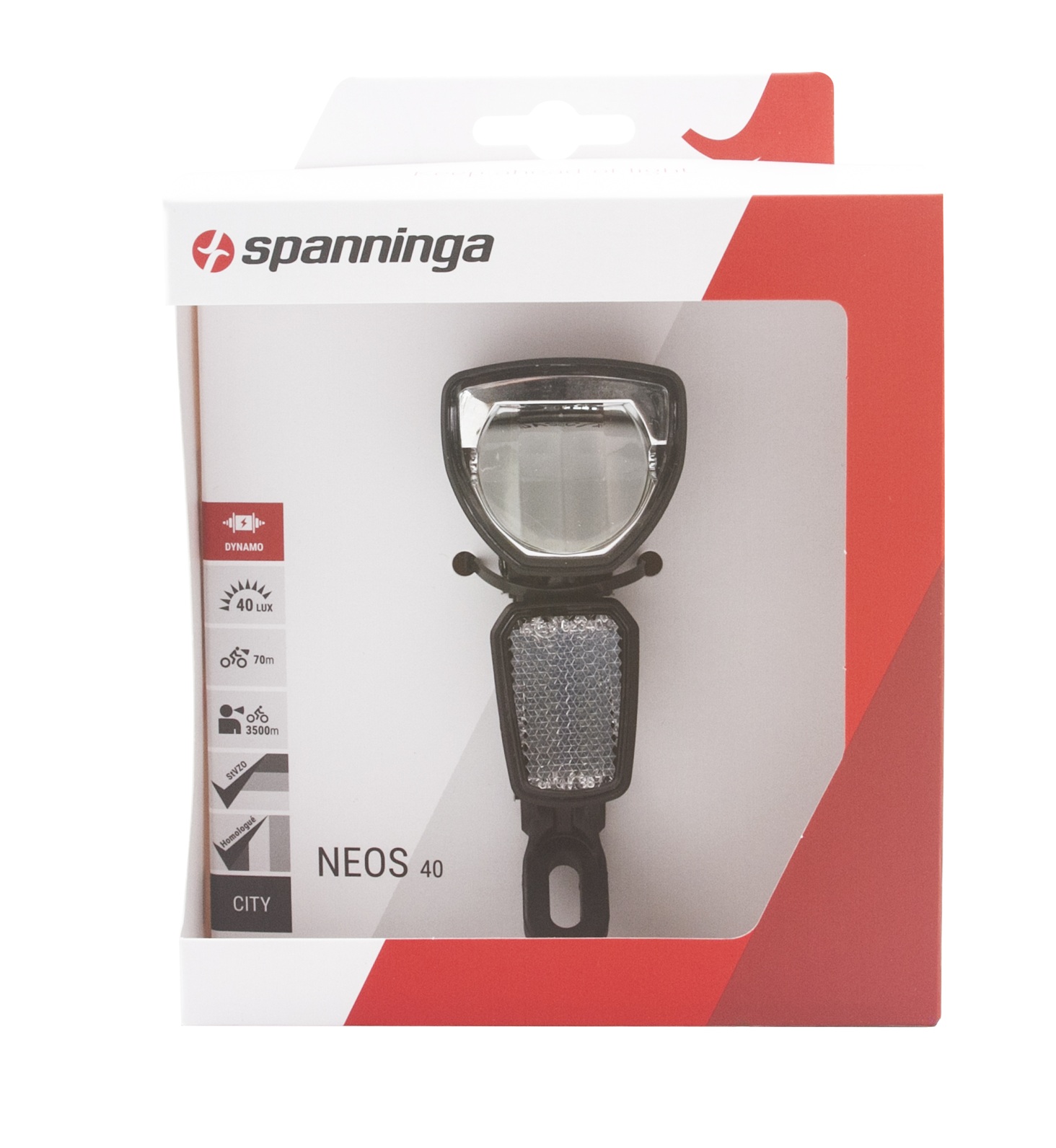 Spanninga koplamp Neos 40 XDc dynamo