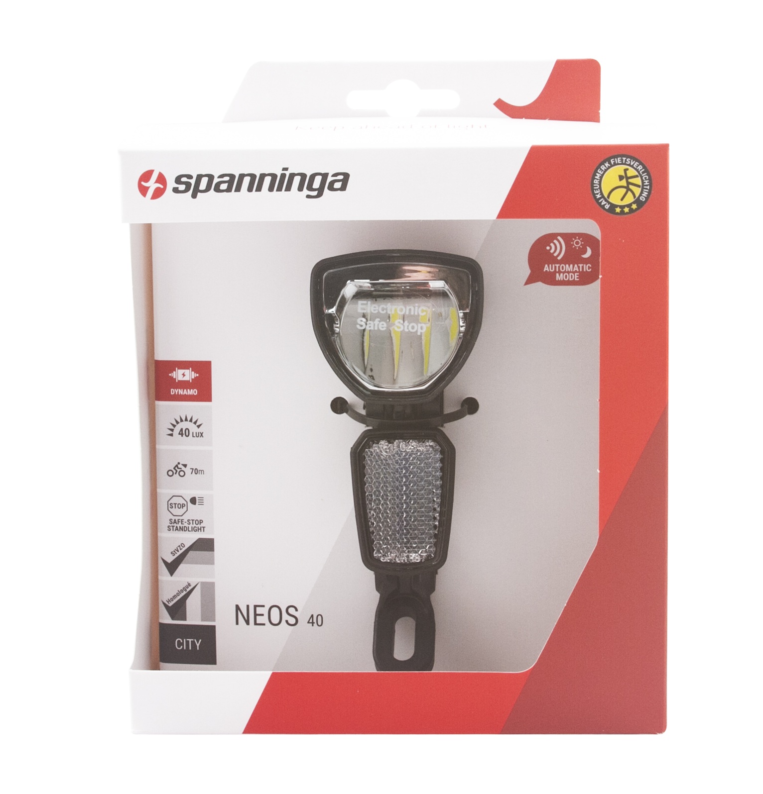 Spanninga koplamp Neos 40 XDASc dynamo
