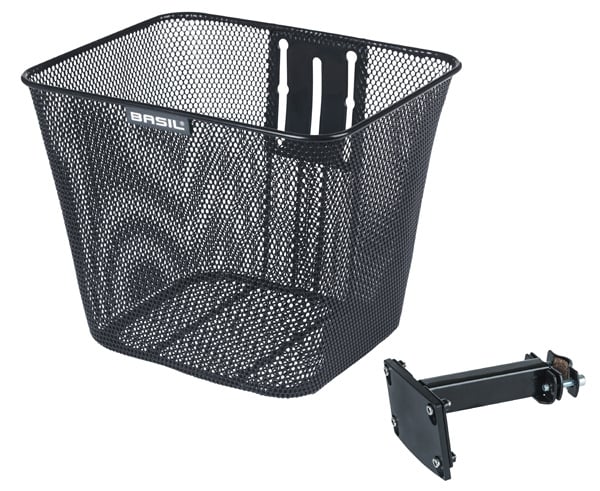 Basil mand Bilbao vaste montage zwart 26x22x27