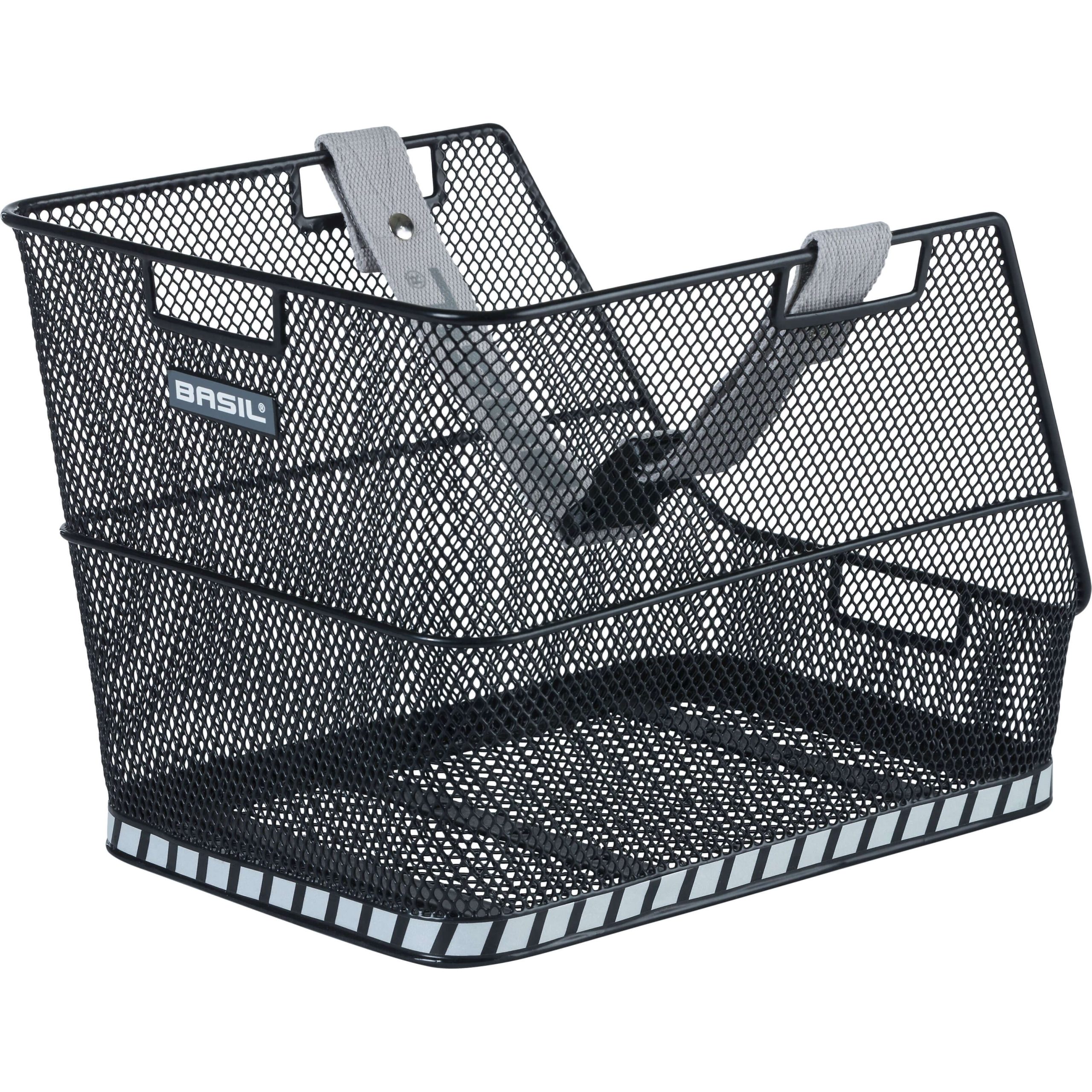 Basil mand Class staal 30L zwart 37,5x27x30,5cm