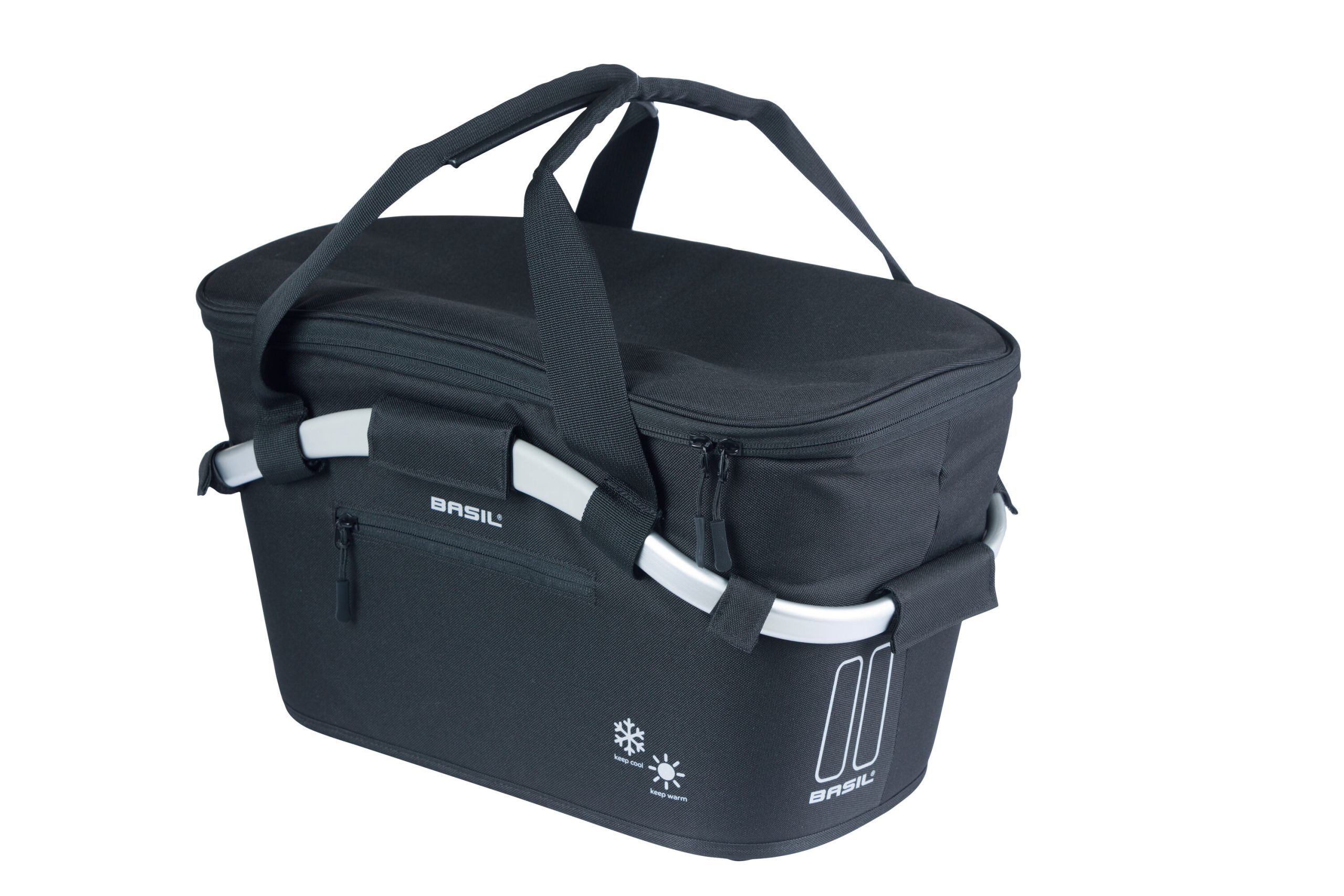 Basil mand rear Classic Carry All Iso MIK 18L zwart