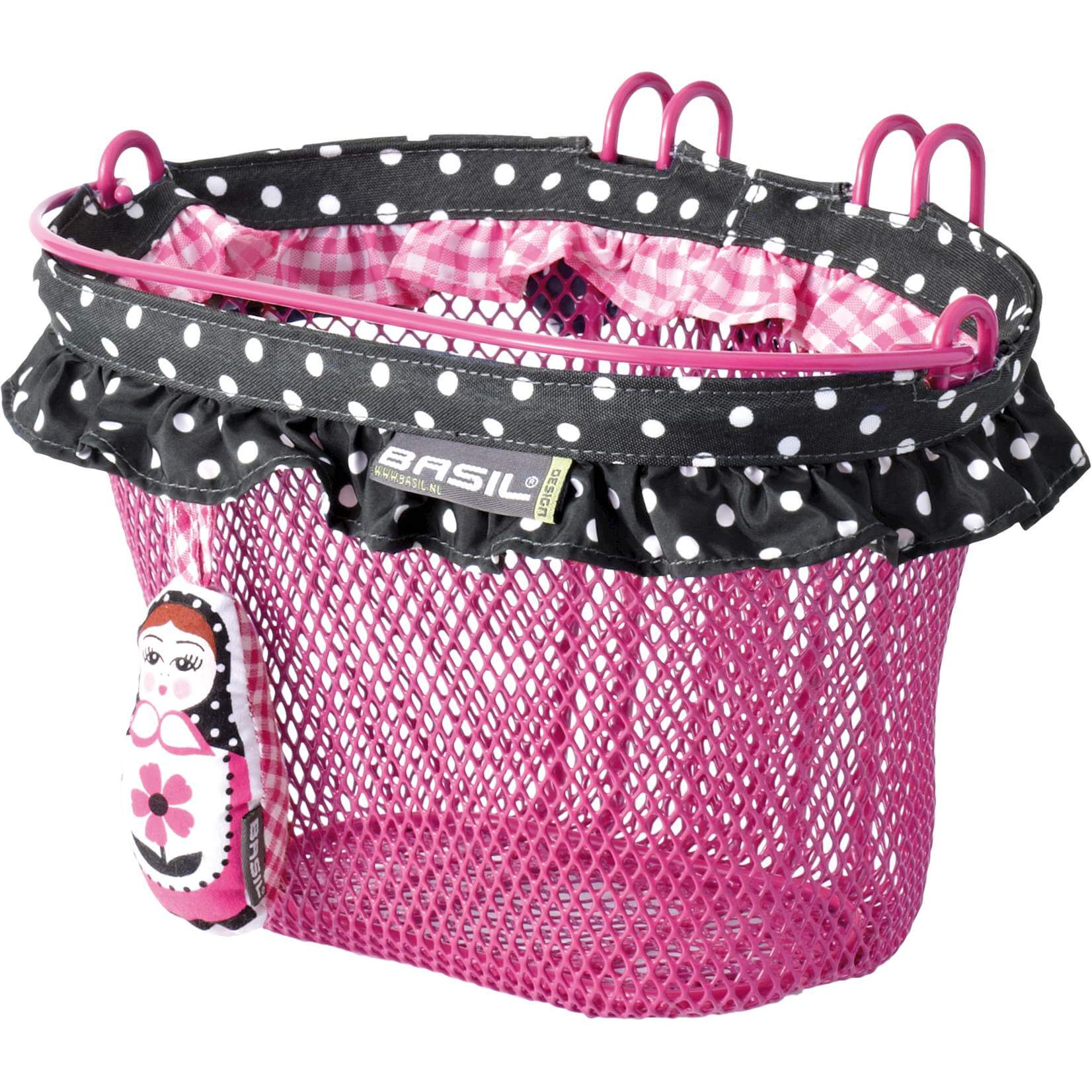 Basil mand Jasmin baboushka 8L roze 28x17x17cm