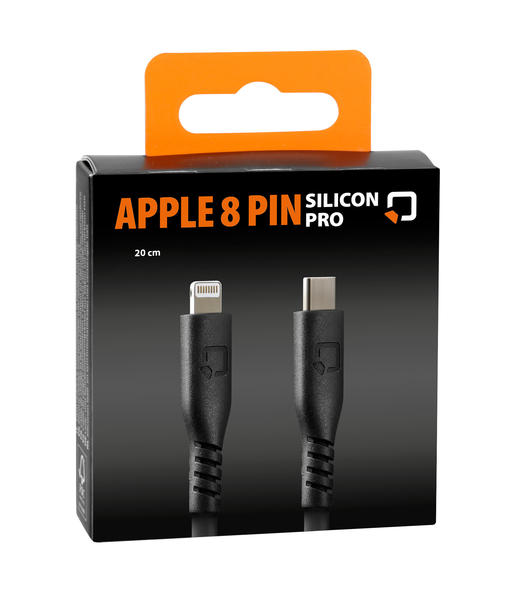 Optiline Siliconen kabel Usb Type C > Apple 8 Pin - 20 cm