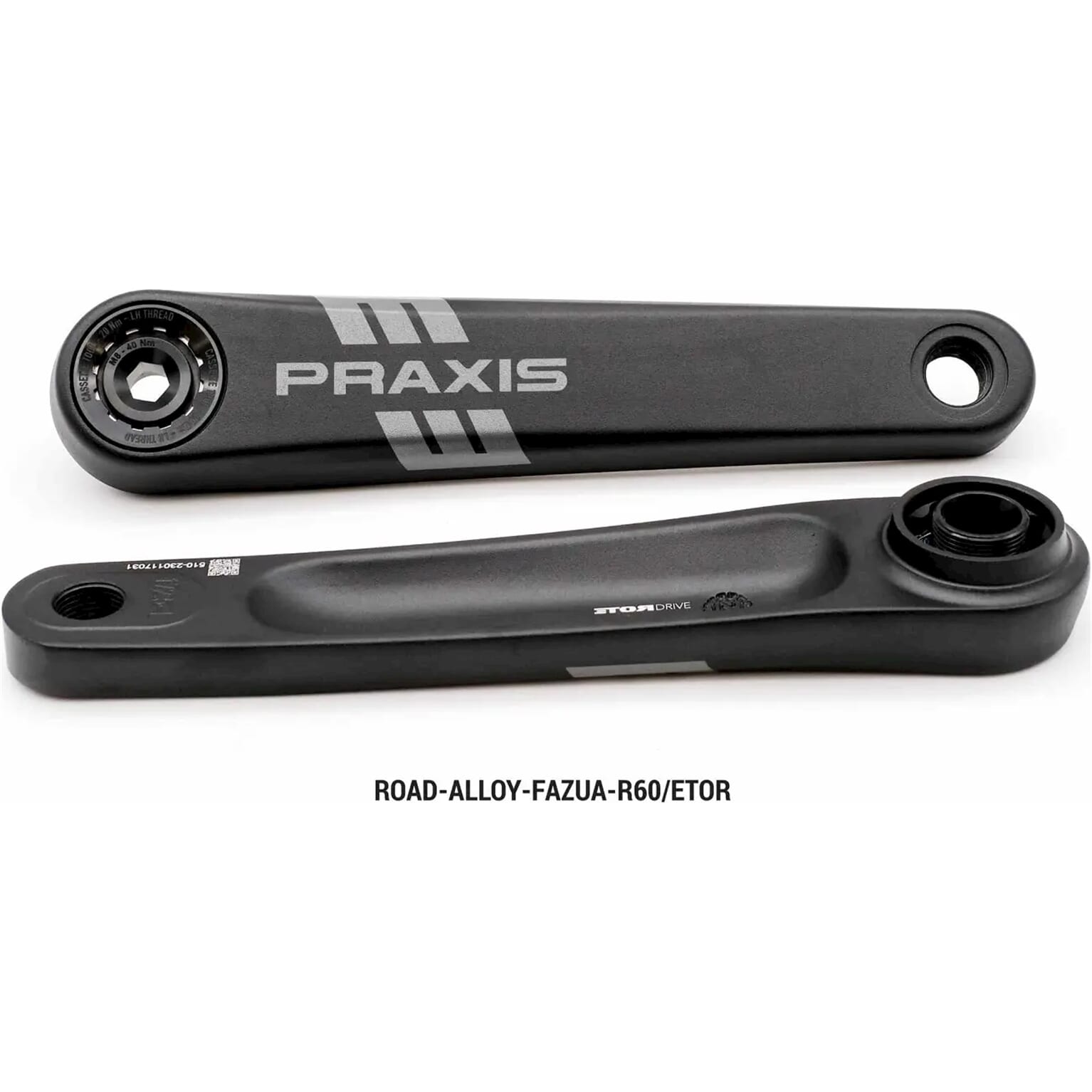 Praxis crankstel E-race alloy Etor spline 165mm (Fazua R60)