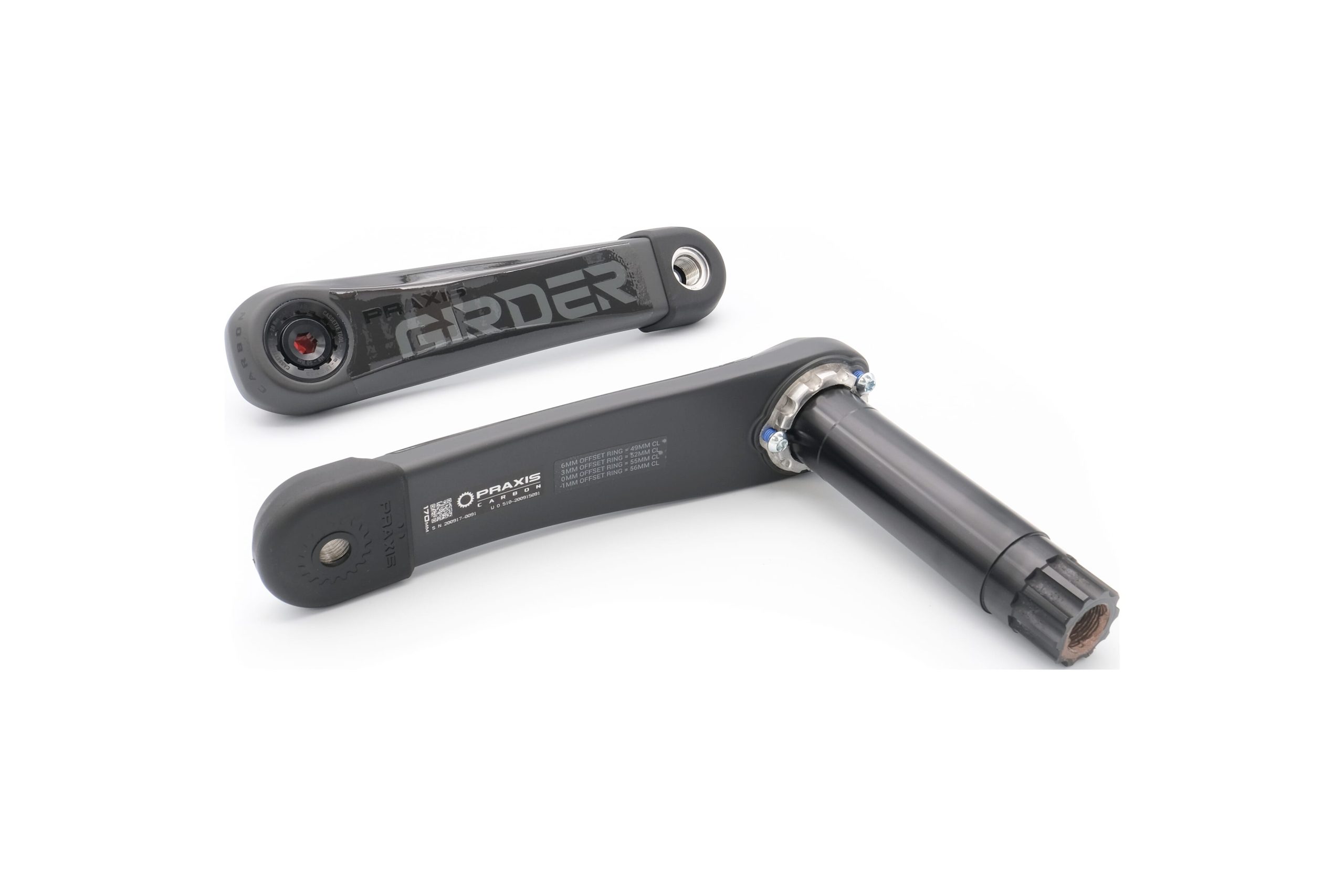 Praxis crankstel G2 Girder carbon M30 DM 175mm