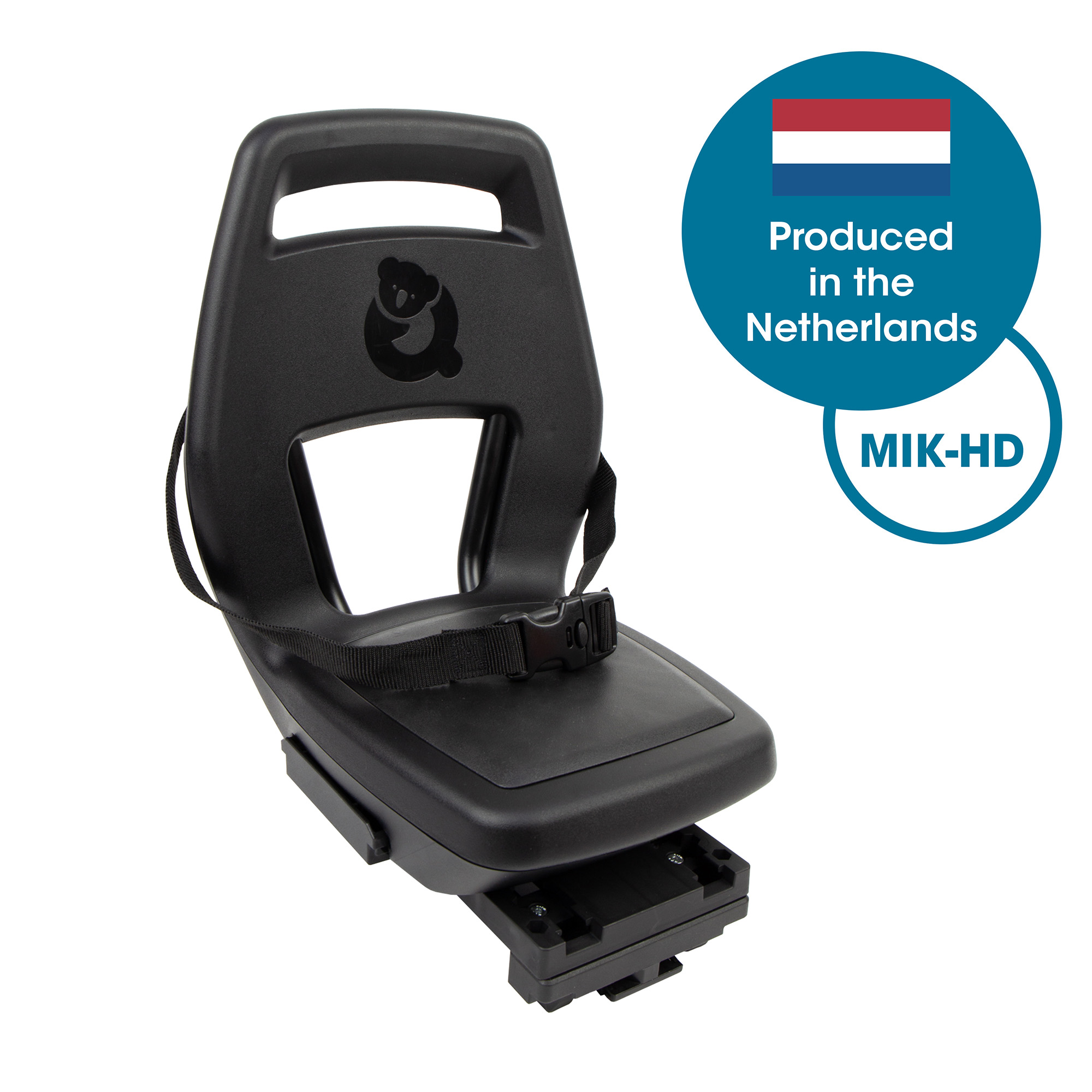 Qibbel achterzitje Junior 6+ MIK-HD Midnight Black -zwart