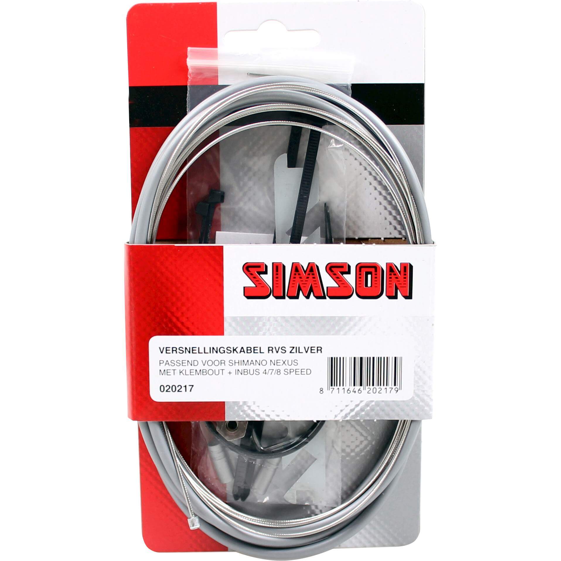 Simson versn kabel Nexus rvs zilver