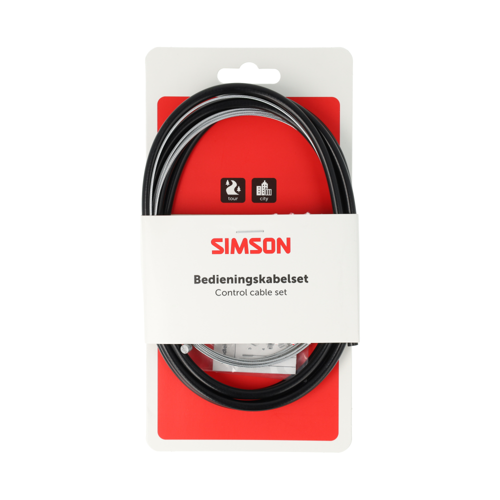 Simson schakel kabel uni SA / Gazelle zwart