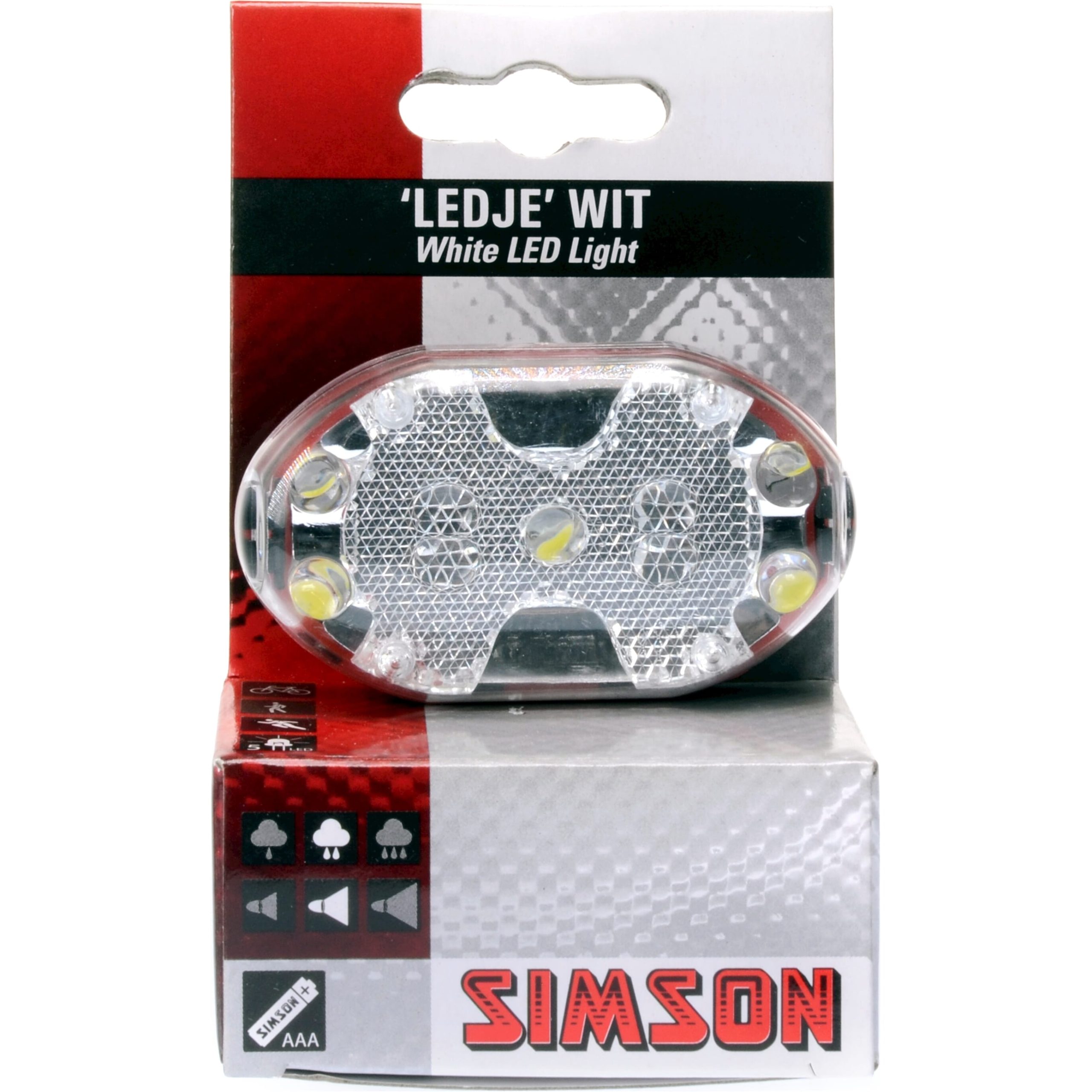 Simson koplamp 5 led batterij stuurbocht