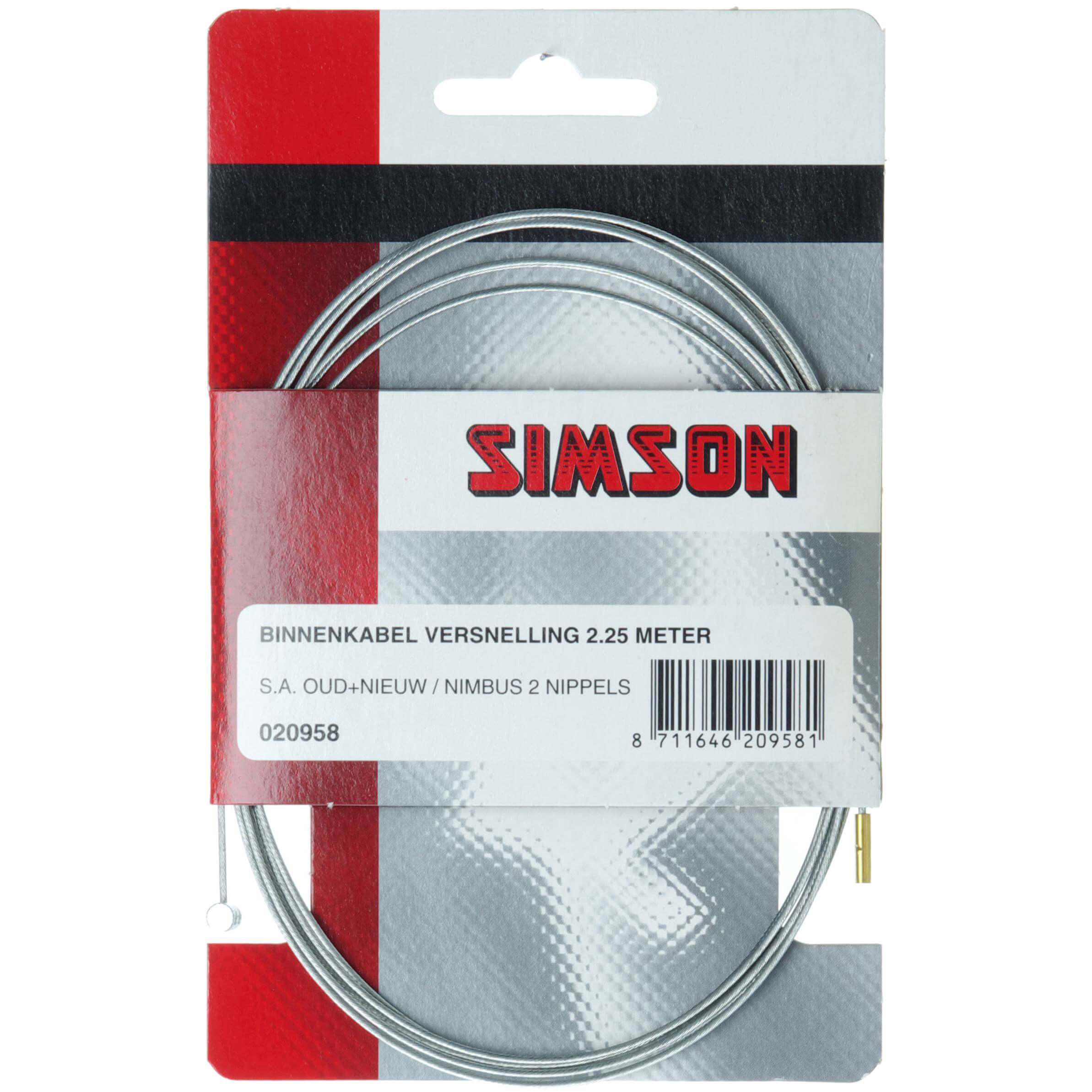 Simson schakel binnenkabel SA 2 nippels