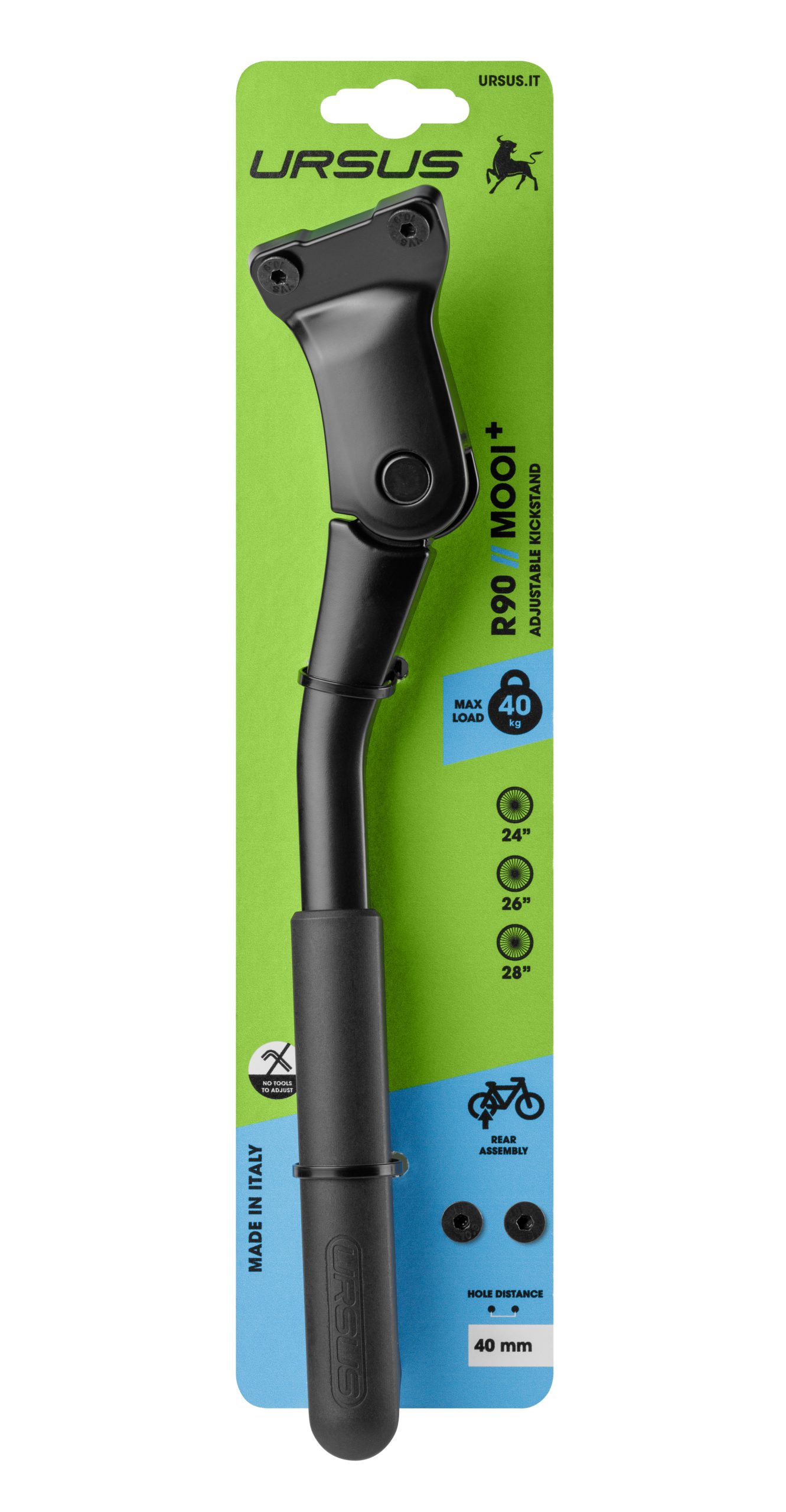 Ursus standaard R90 Mooi+ achtervork 40mm zwart