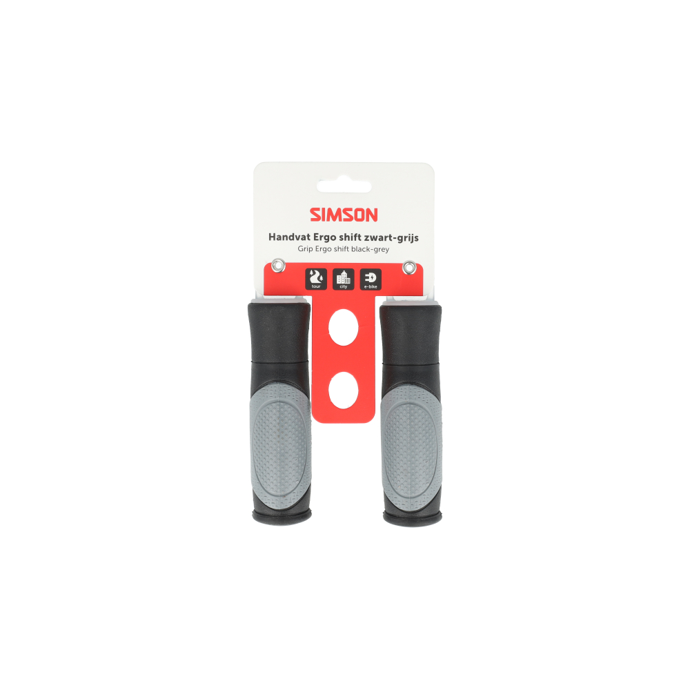 Simson handvatten Ergo shift zwart/grijs