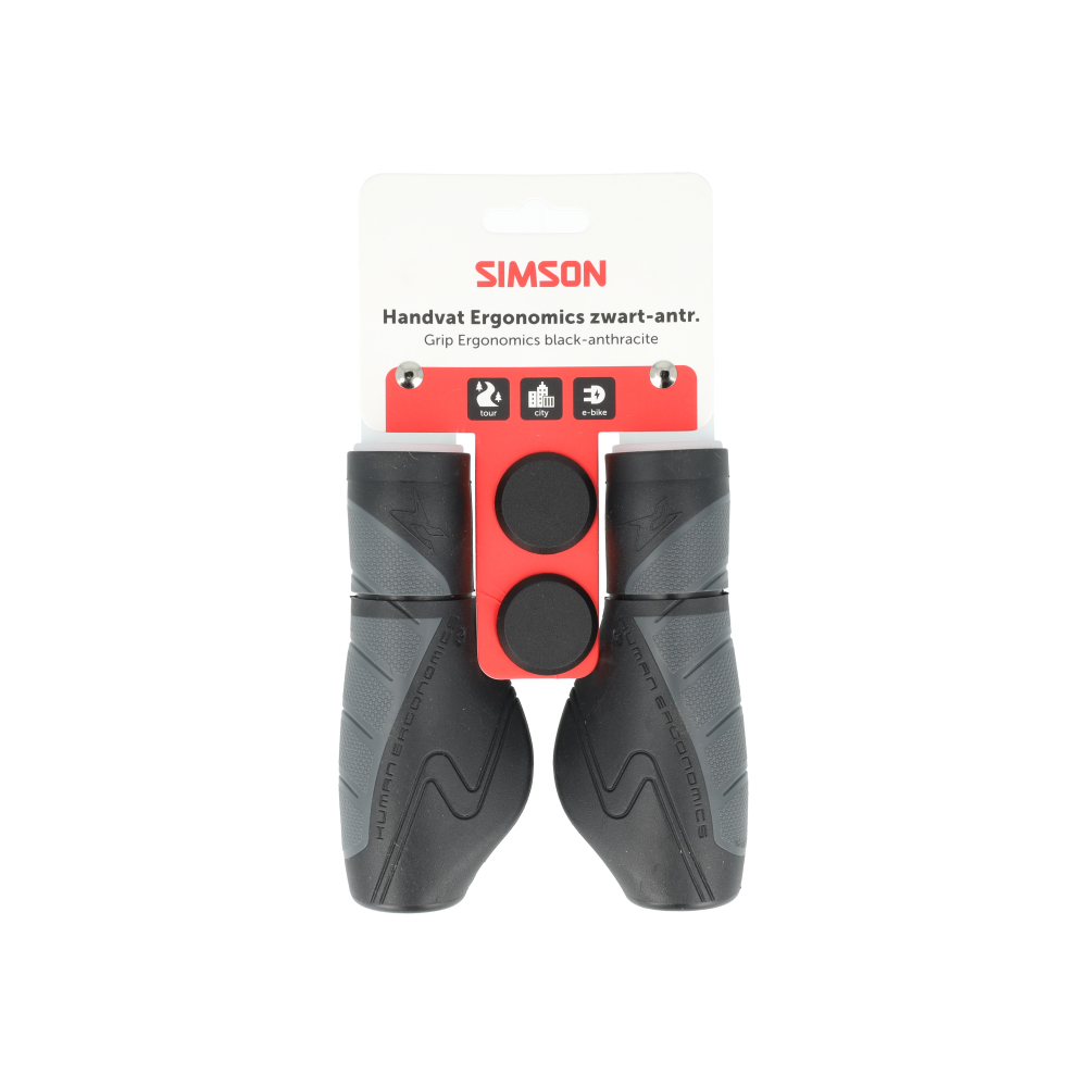 Simson handvatten Ergonomics zwart/antraciet