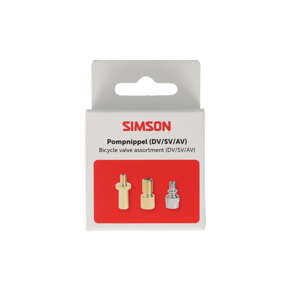 Simson pompnippel assortiment 3-delig