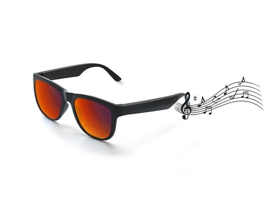 Caliber Soundglasses smart-bril gepolariseerd - rood