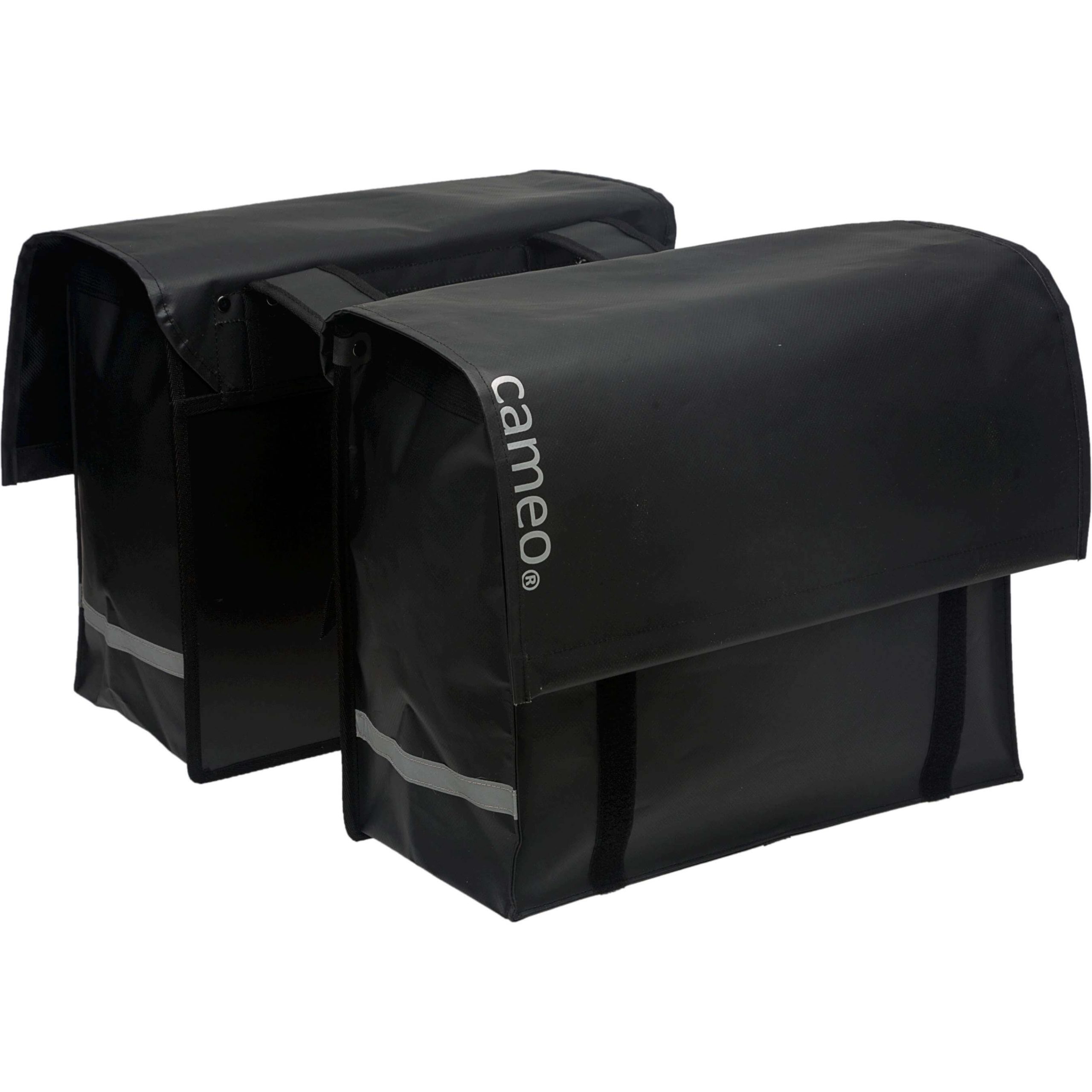 Cameo fietstas dubbel Cameo bisonyl dull zwart 46L