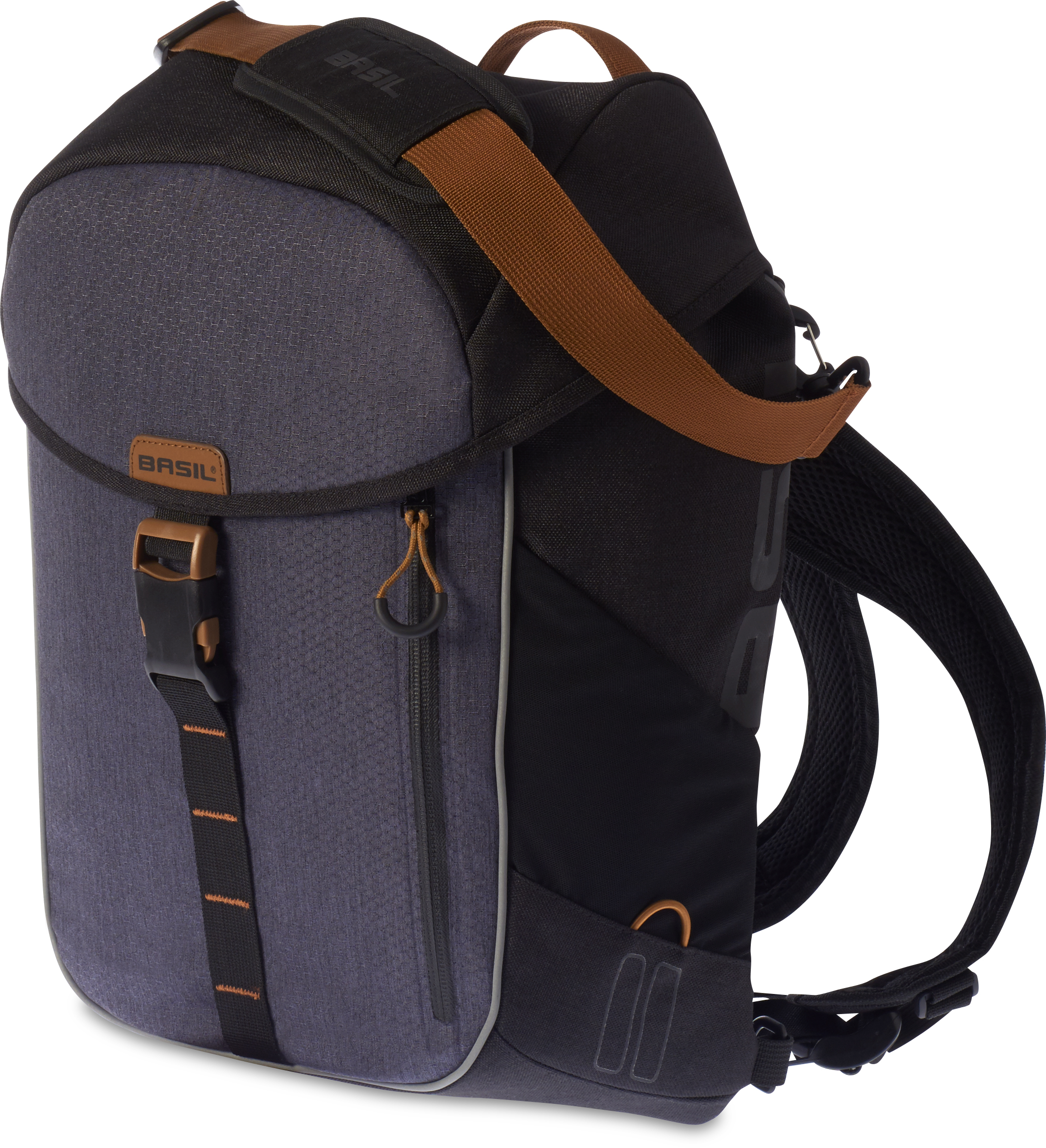 Basil rugtas Miles daypack black slate 17L