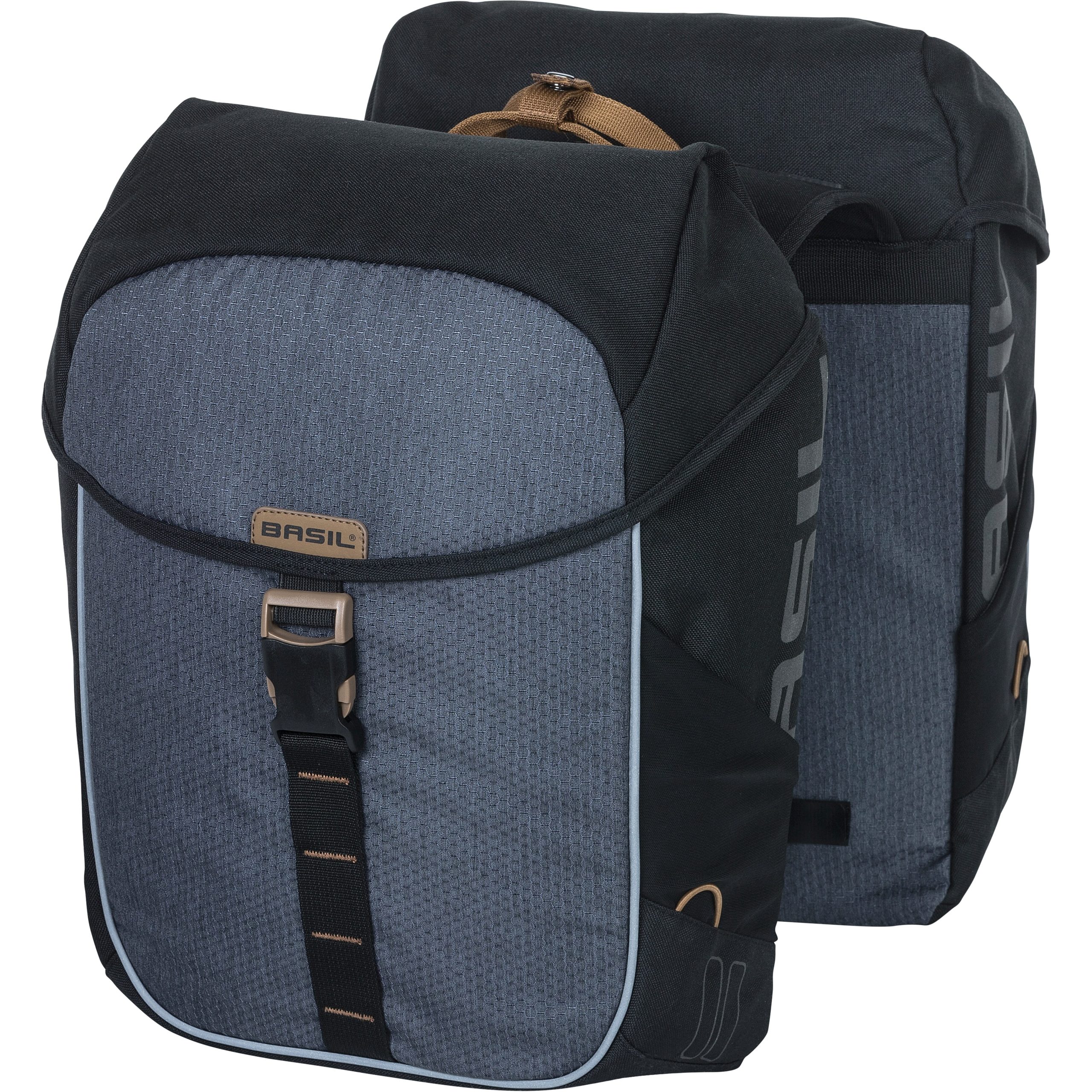 Basil fietstas dubbel Miles black 32L