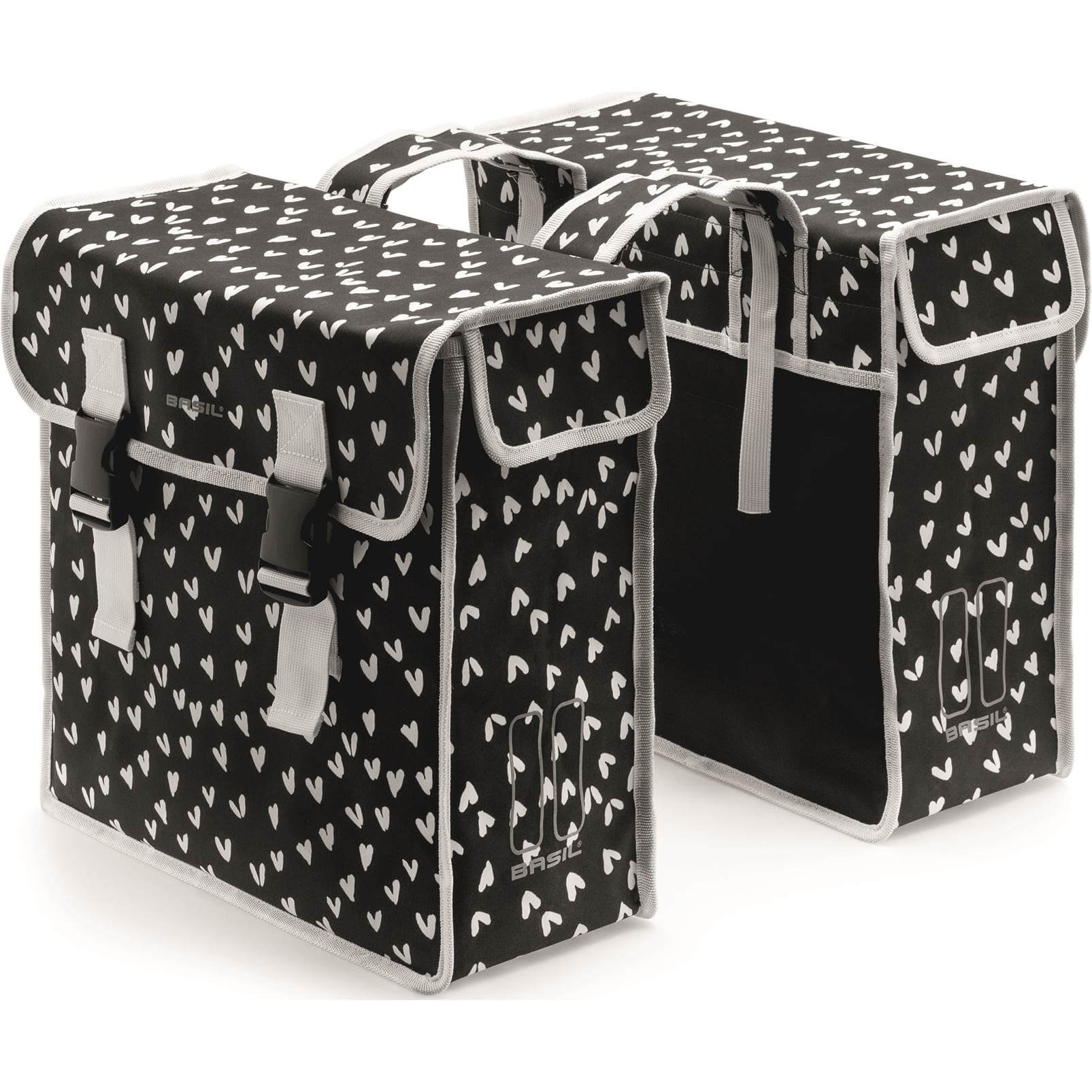 Basil fietstas dubbel Mara XL heart dots 35L