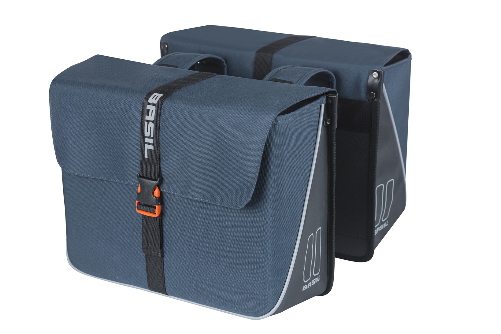 Basil fietstas dubbel Forte blue black 35L