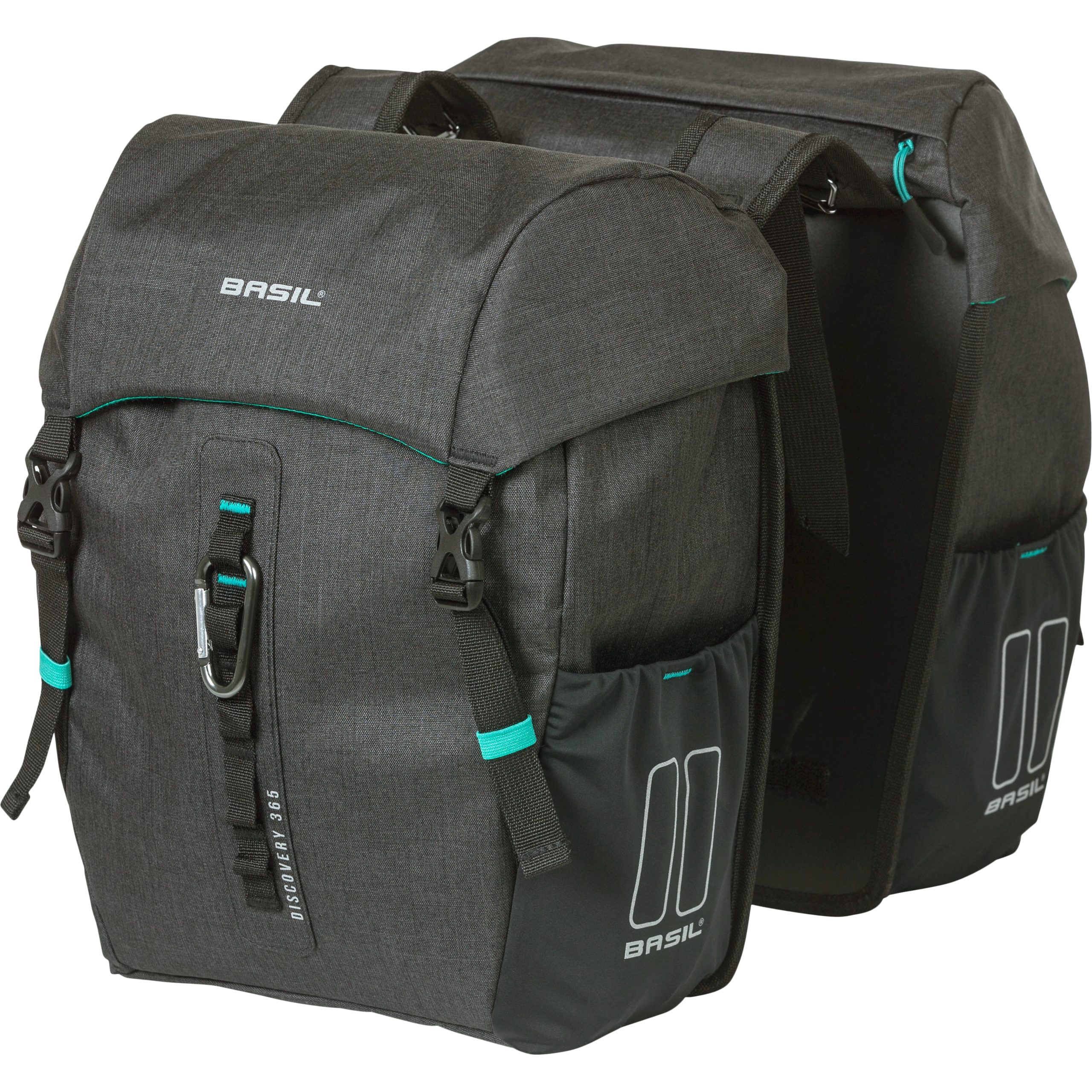 Basil fietstas dubbel Discovery 365D zwart melee 18L