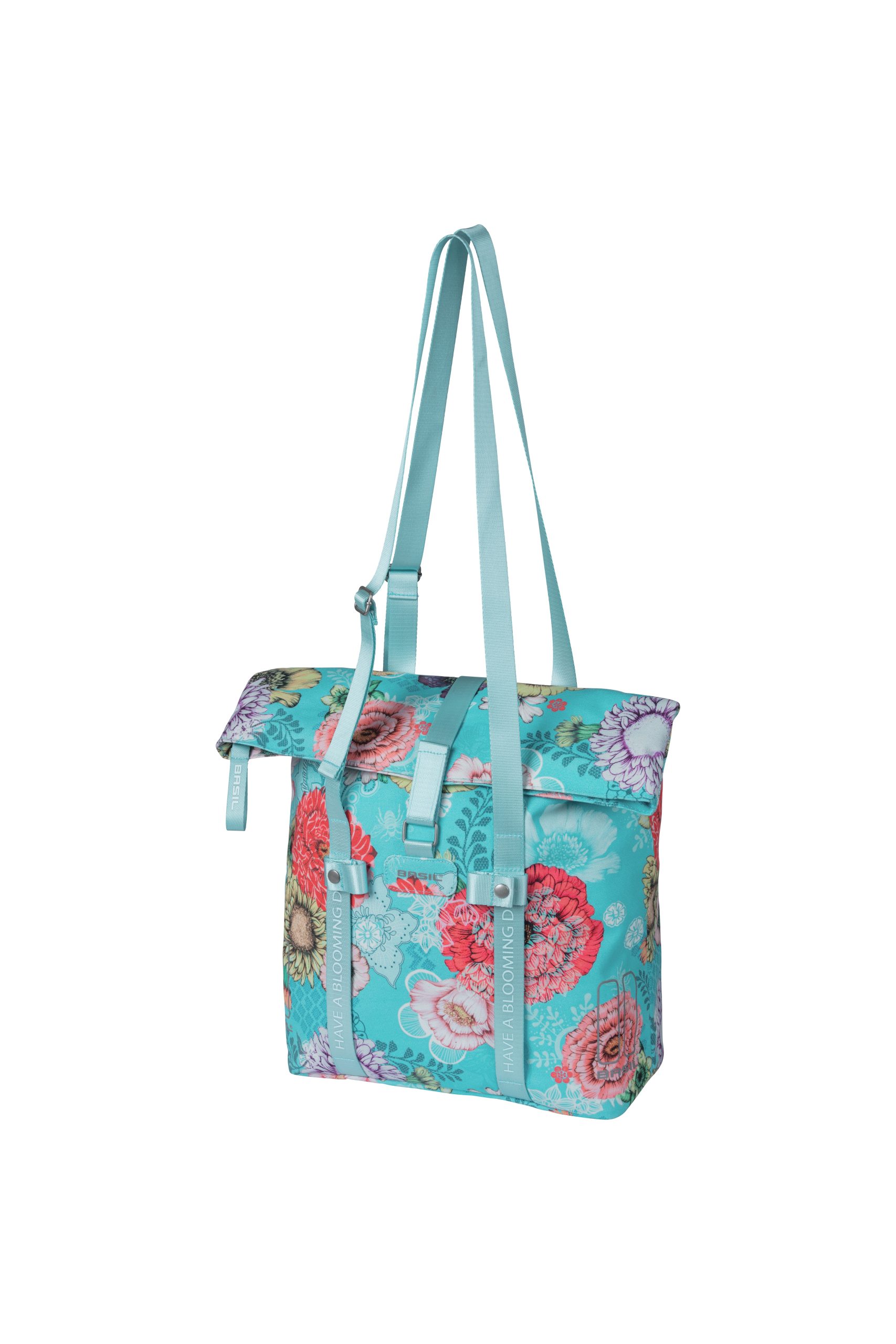 Basil shoppertas Bloom Field blue 15-20L