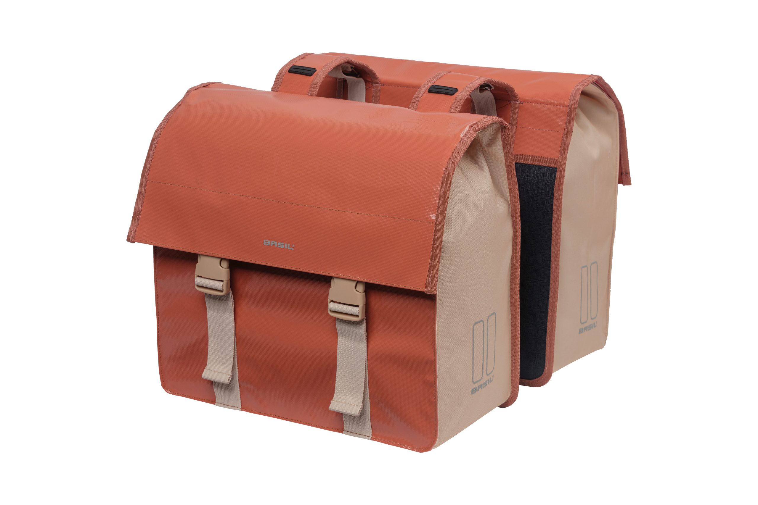 Basil fietstas dubbel Urban load terra red/rose 48-53L