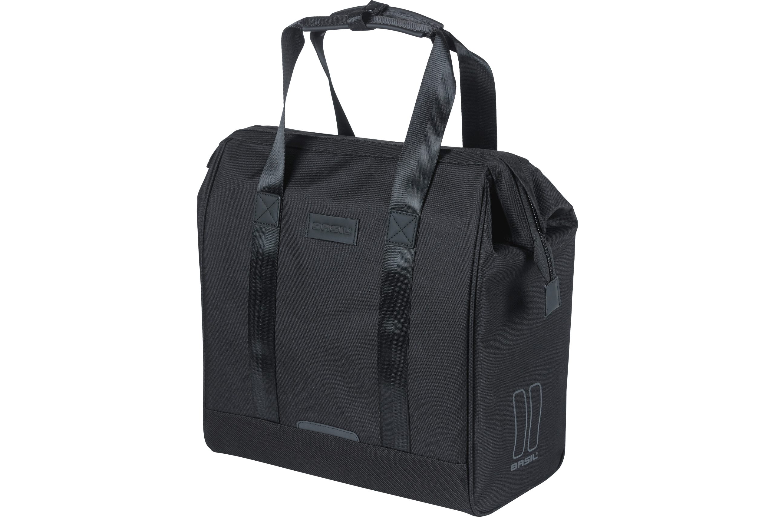 Basil shoppertas Grand MIK Hooks zwart 23L