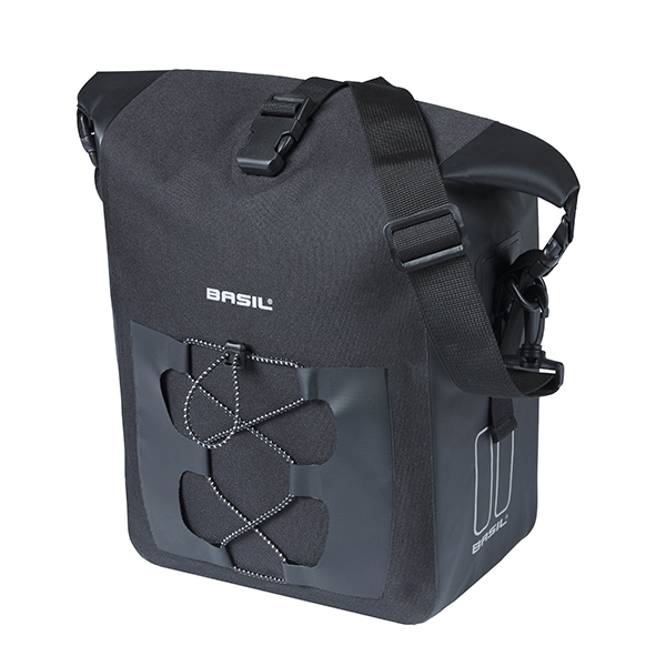 Basil Navigator Waterproof M enkele tas MIK Hooks 12-15L zw