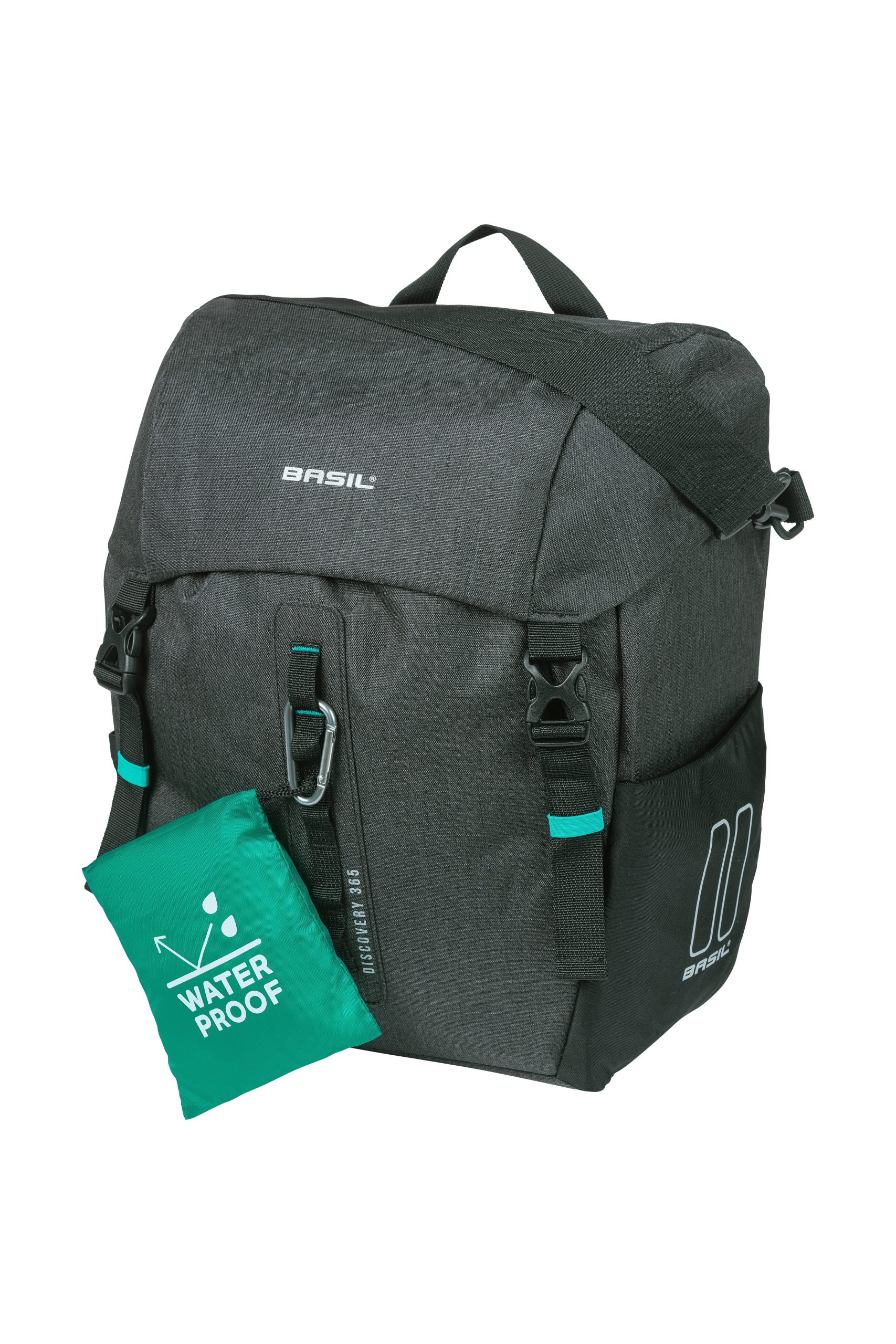 Basil fietstas enkel Discovery 365D L zwart melee 20L