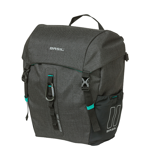 Basil Discovery 365D M enkele tas MIK Hooks, 9L, zw. gemêl.