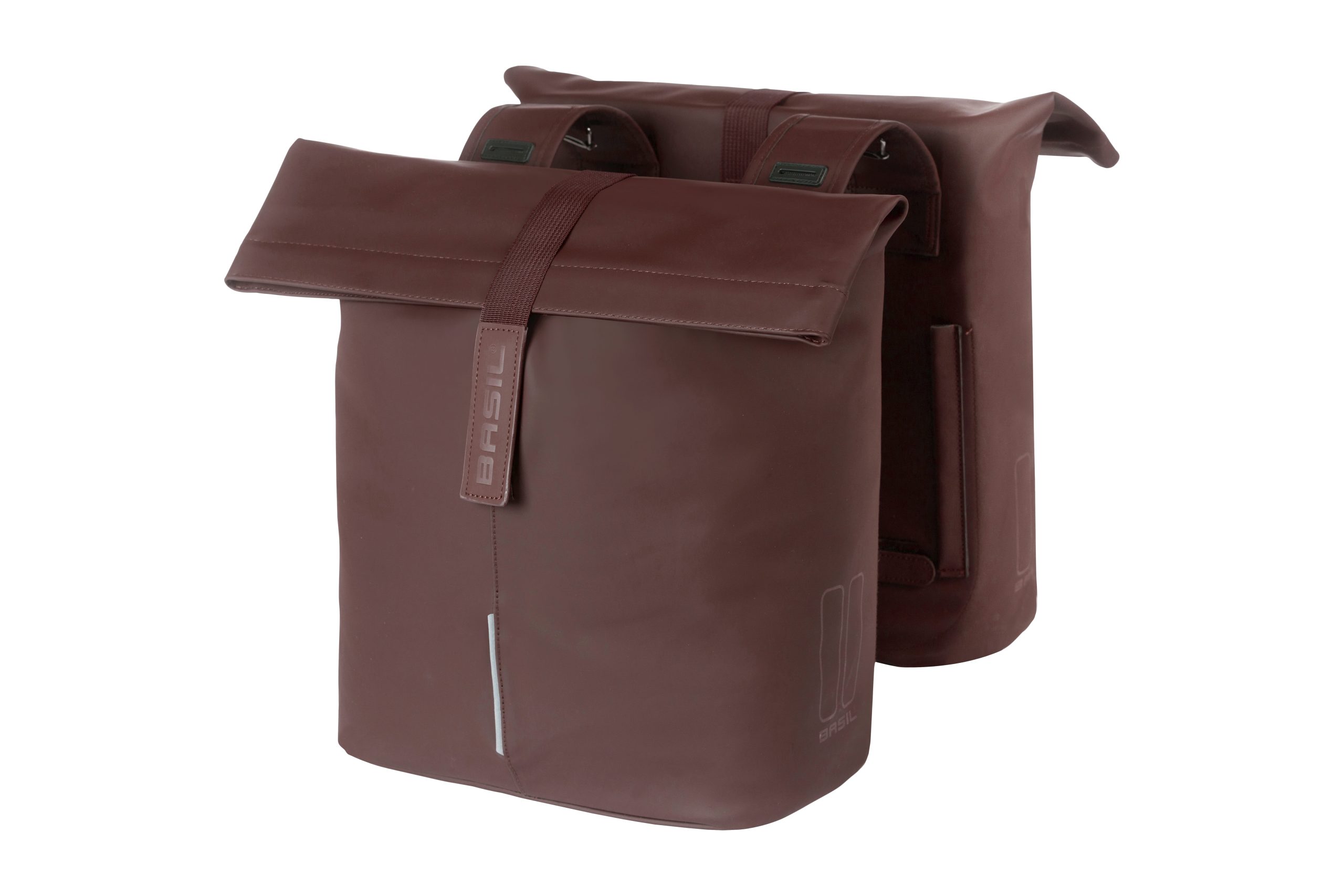 Basil fietstas dubbel City roasted brown 28-32L