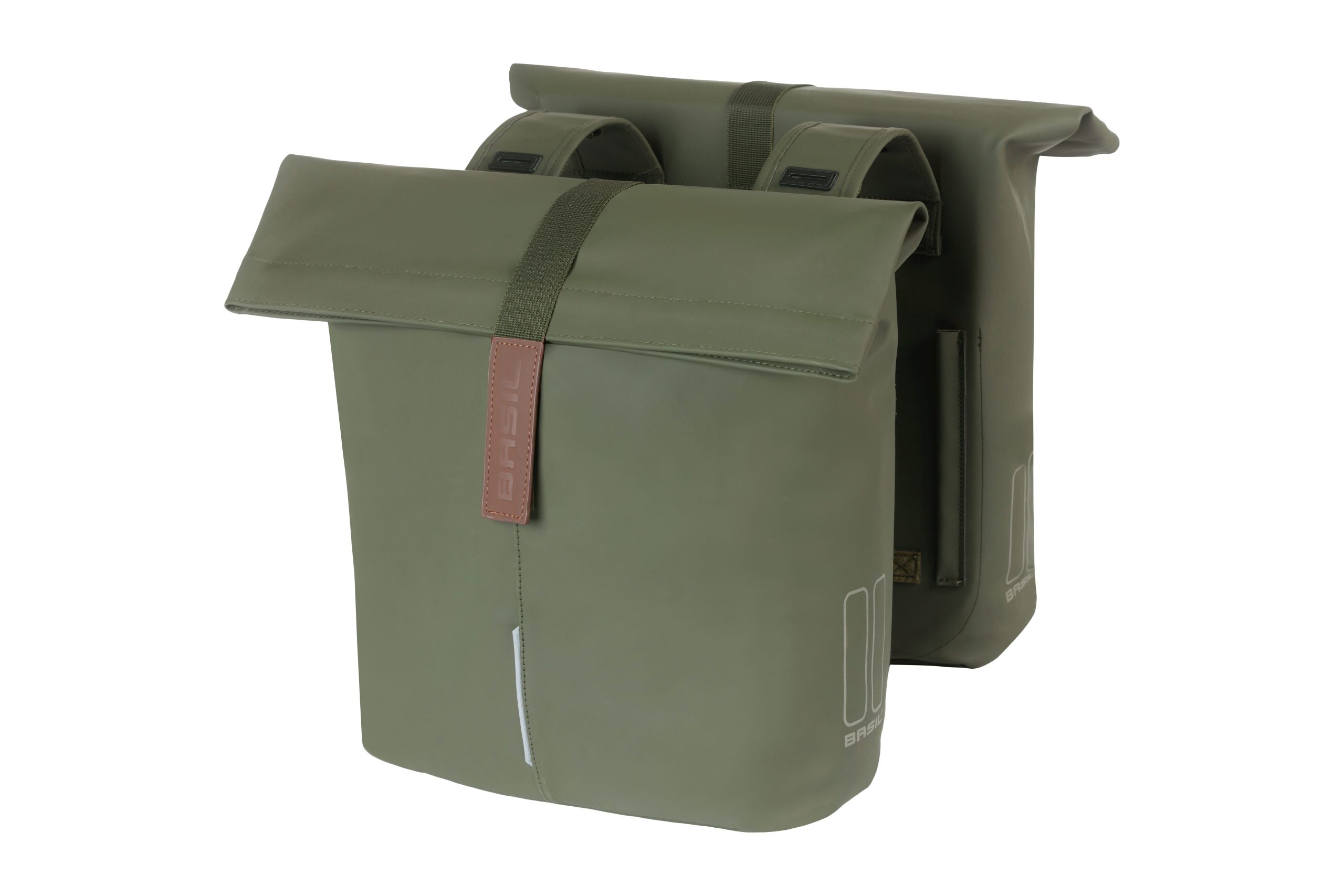 Basil fietstas dubbel City moss green 28-32L