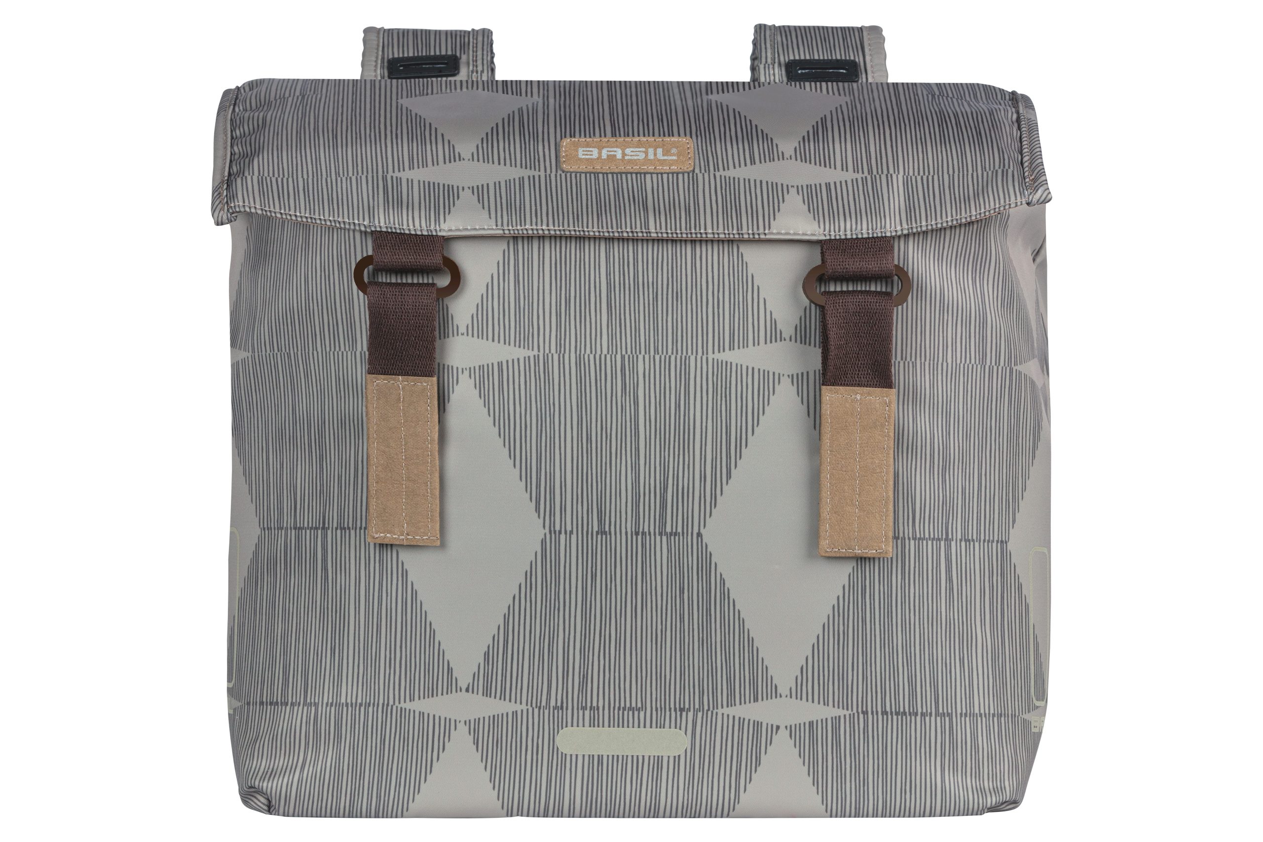 Basil fietstas dubbel Elegance chateau taupe 40-49L