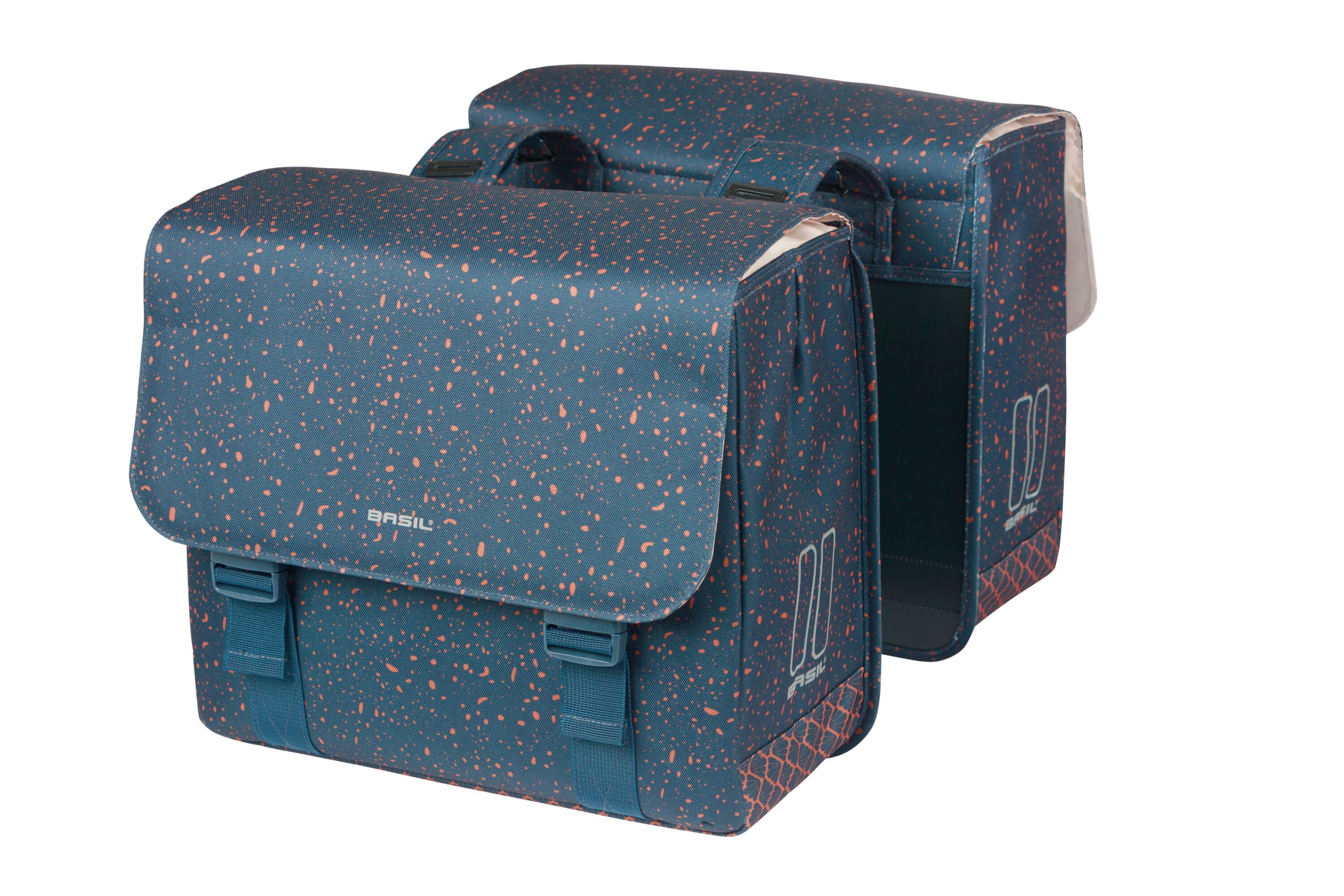 Basil fietstas dubbel Flair navy 35L