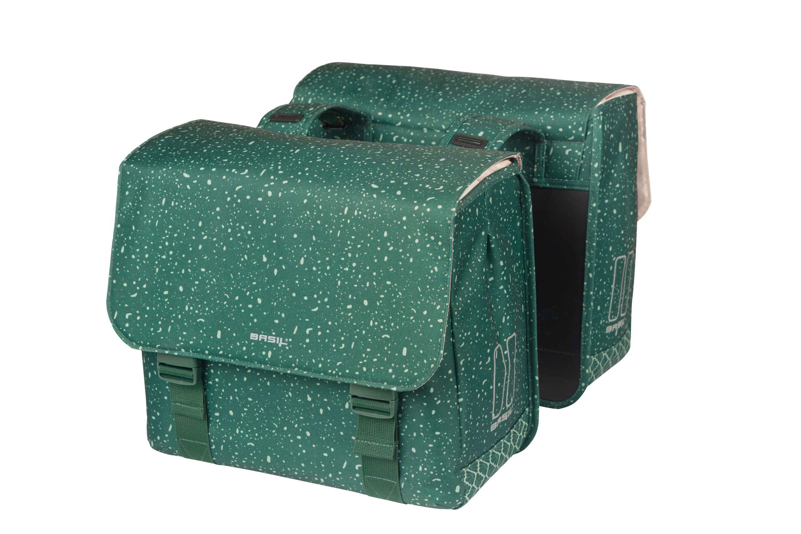 Basil fietstas dubbel Flair groen 35L