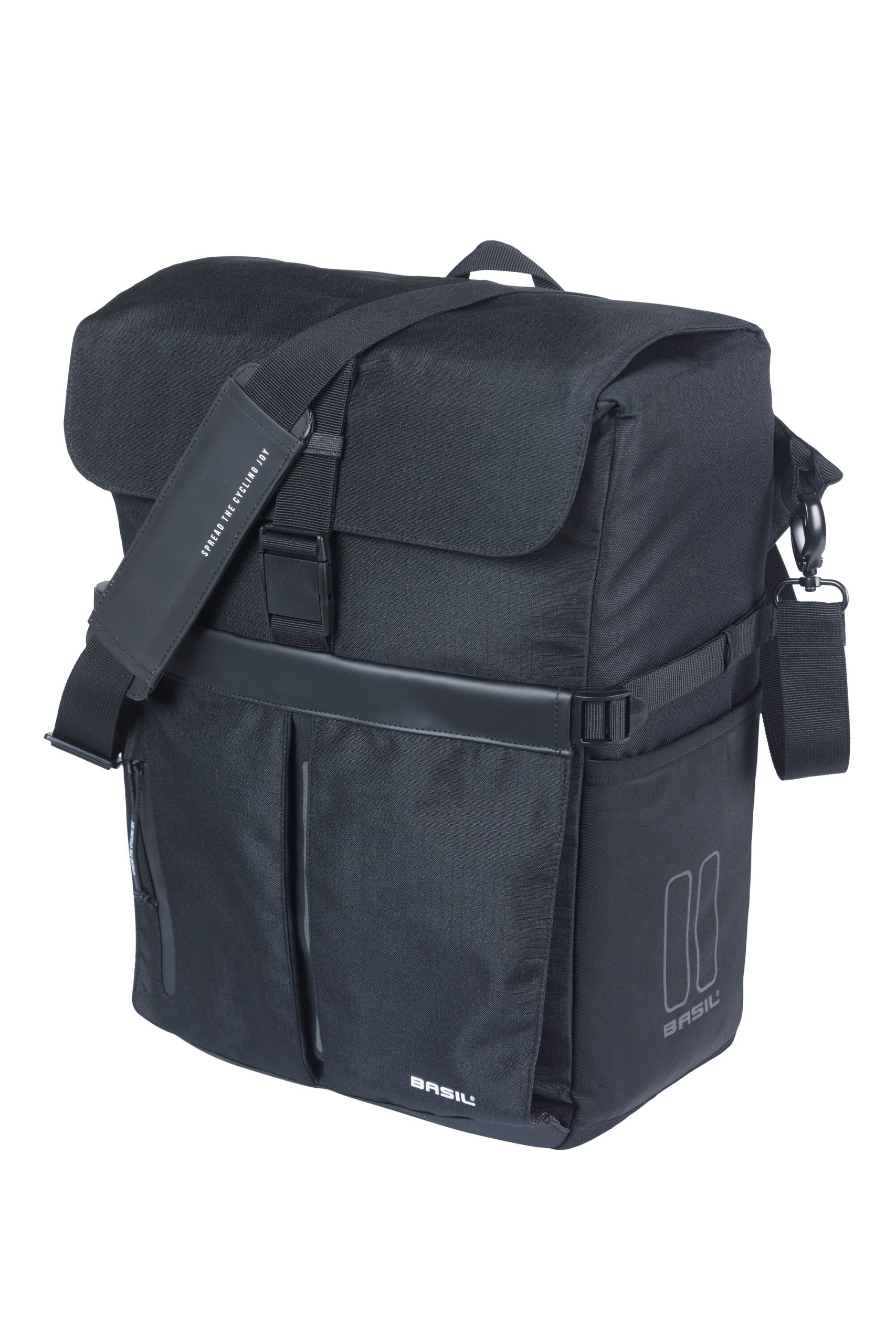 Basil schoudertas Move MIK Hooks zwart 15L