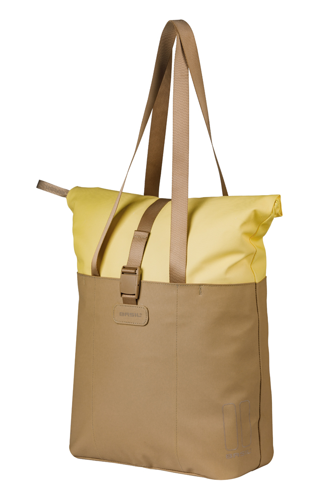 Basil shoppertas Vive MIK Hooks zand/geel 15-20L