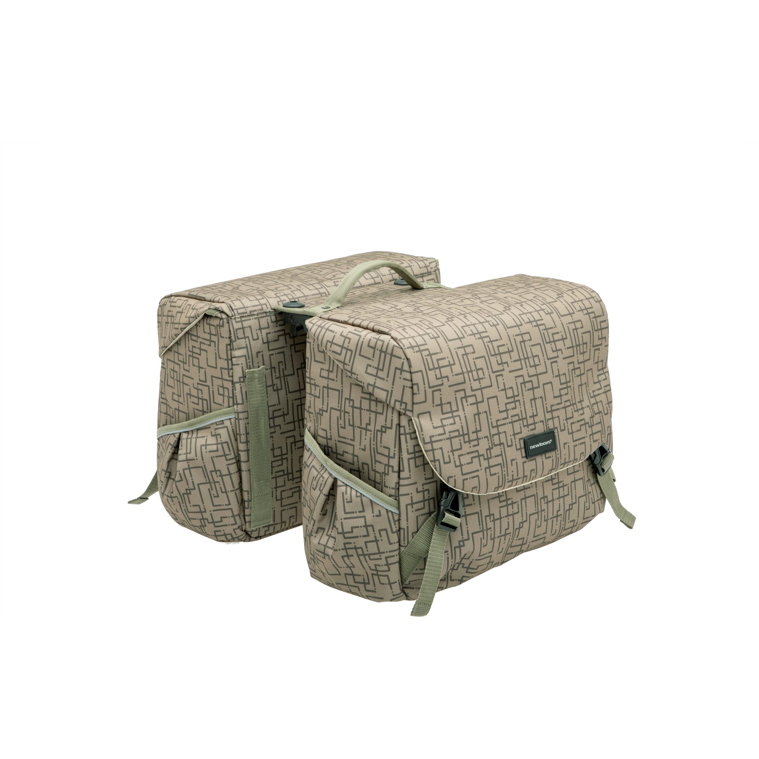 New Looxs fietstas dubbel Mondi Joy Ivy walnut Racktime 38L