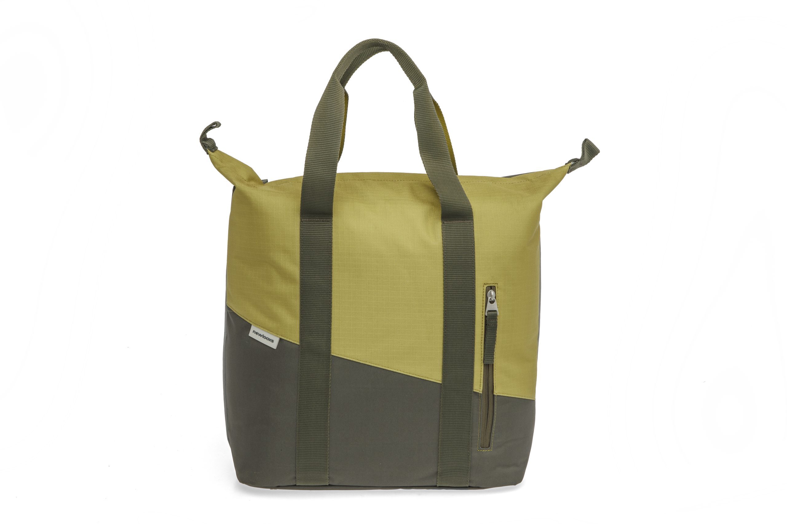 New Looxs fietstas enkel shopper Kota Oslo olive/yellow 24L