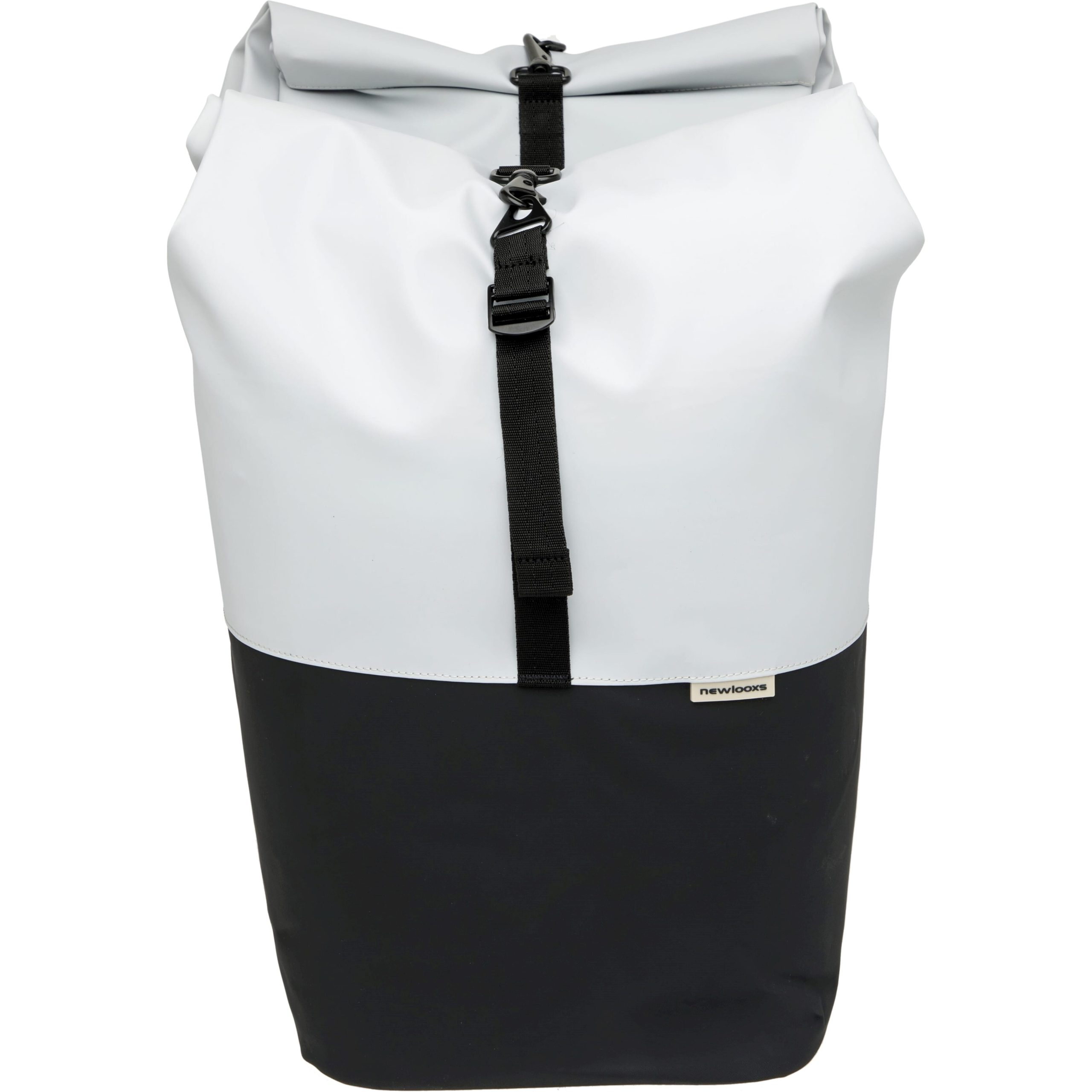 New Looxs fietstas dubbel Nyborg lichtgrijs/zwart MIK 34L