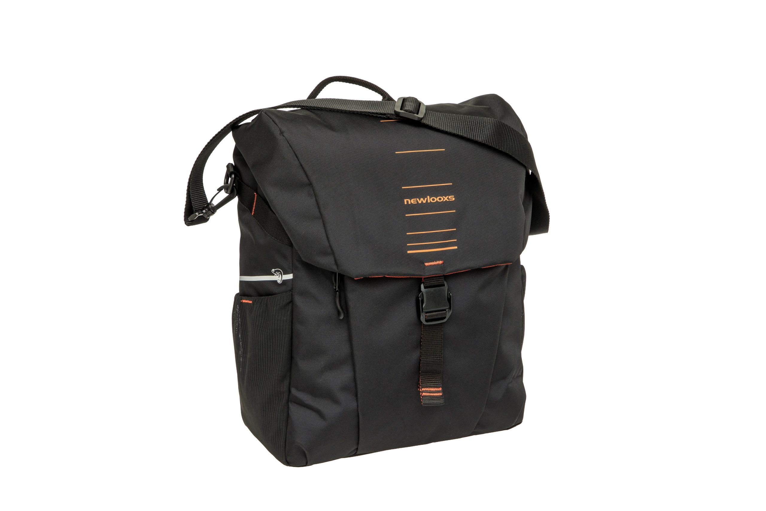 New Looxs fietstas enkel Vigo single black orange 20L